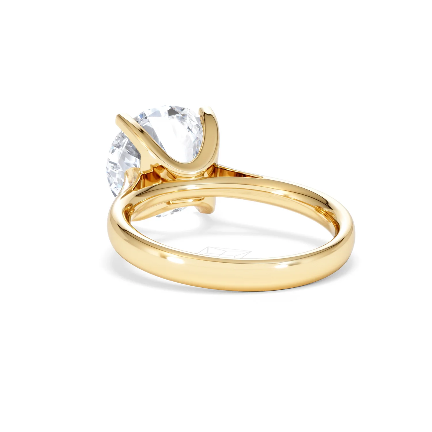 Grace 5.00ct Lab Diamond Round Cut Engagement Ring in 18K Yellow Gold G/VS1 - Image 52