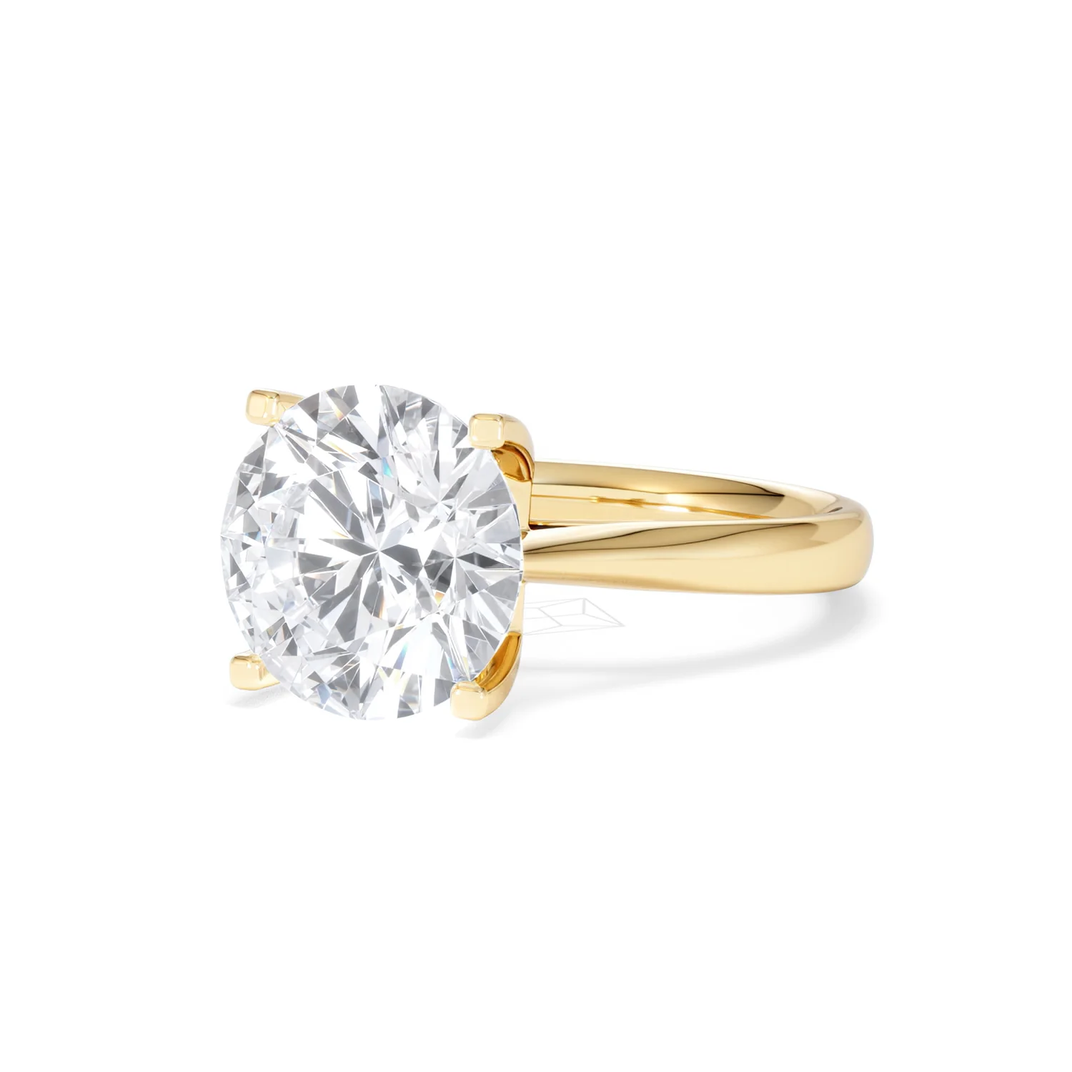 Grace 5.00ct Lab Diamond Round Cut Engagement Ring in 18K Yellow Gold G/VS1 - Image 81