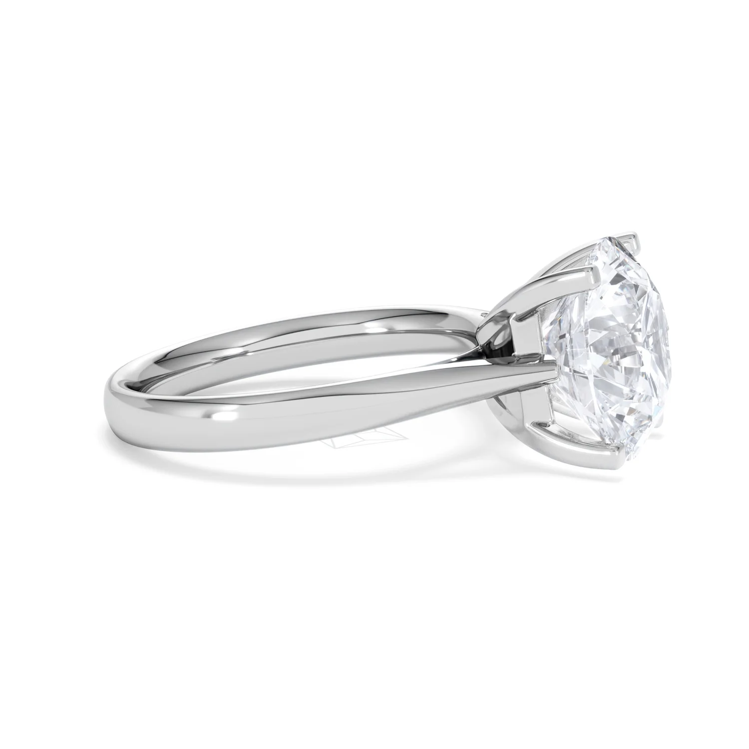 Grace 5.00ct Lab Diamond Round Cut Engagement Ring in Platinum G/VS1 - Image 24