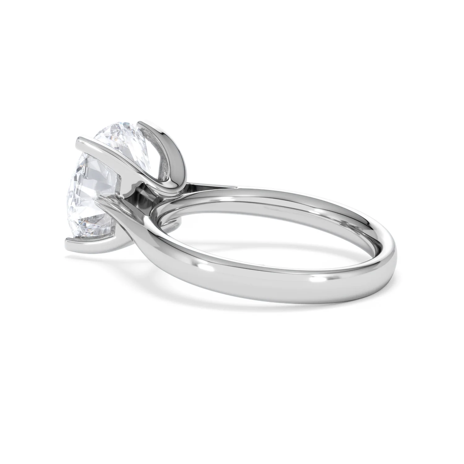 Grace 5.00ct Lab Diamond Round Cut Engagement Ring in Platinum G/VS1 - Image 60