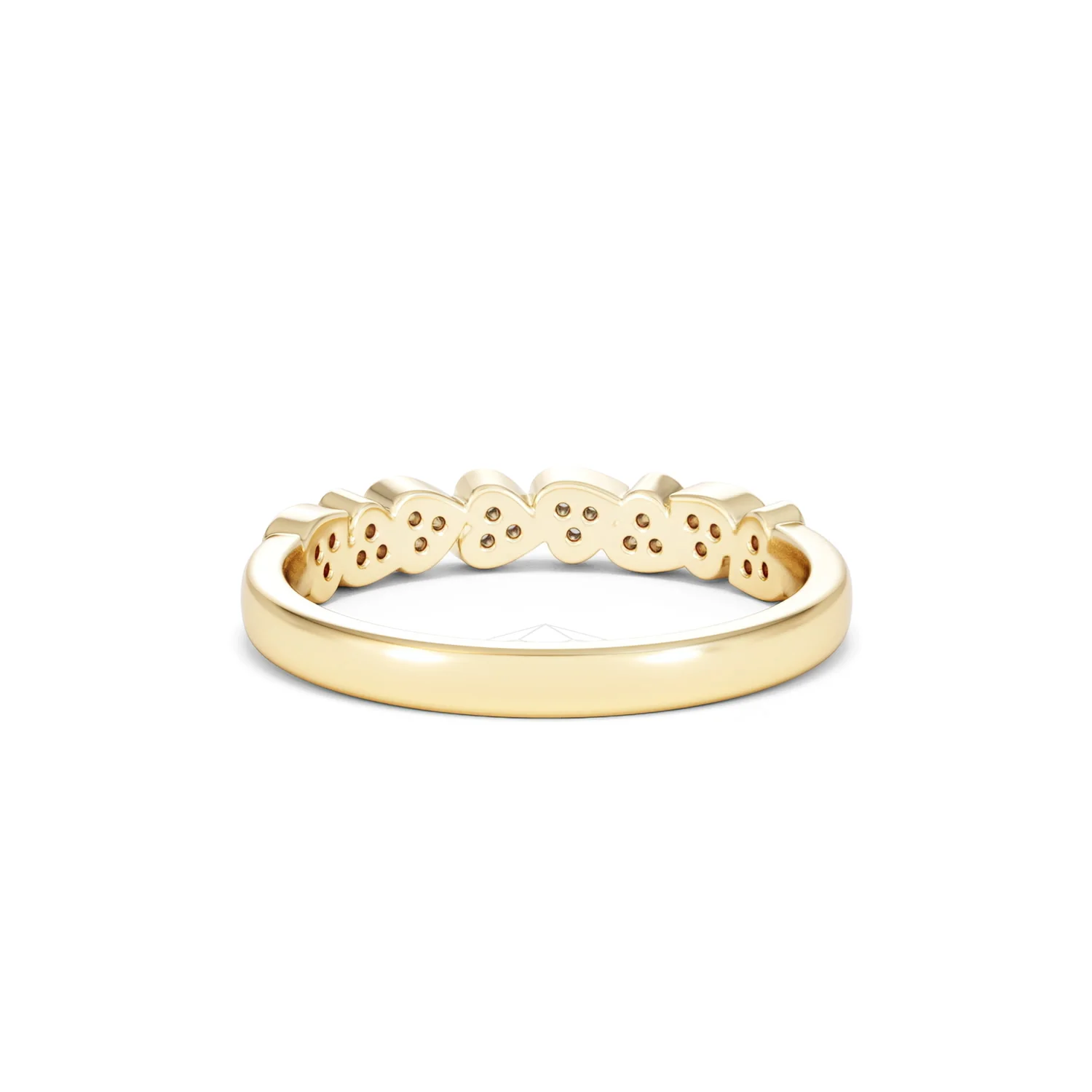 Heart Half Eternity Ring Lab Diamond 0.11ct in 18K Gold Vermeil - Image 51