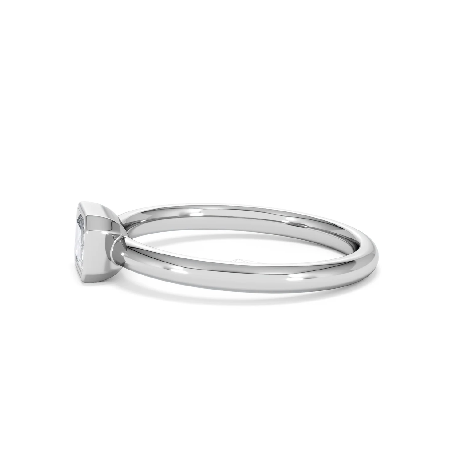 Horizon Emerald Cut Lab Diamond Solitaire Ring 0.50ct H/SI in 9K White Gold - Image 72