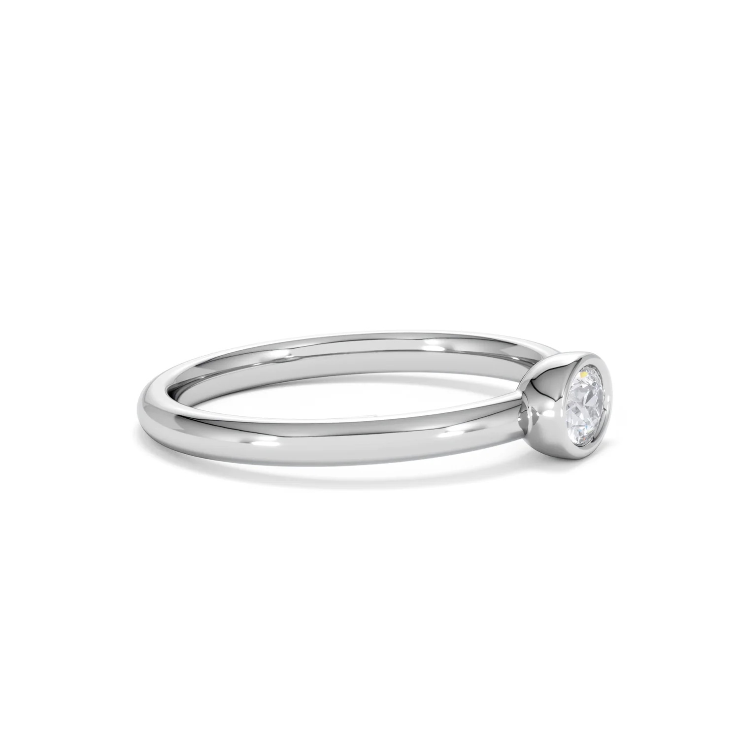 Horizon Oval Cut Lab Diamond Solitaire Ring 0.25ct H/SI in 925 Silver - Image 24