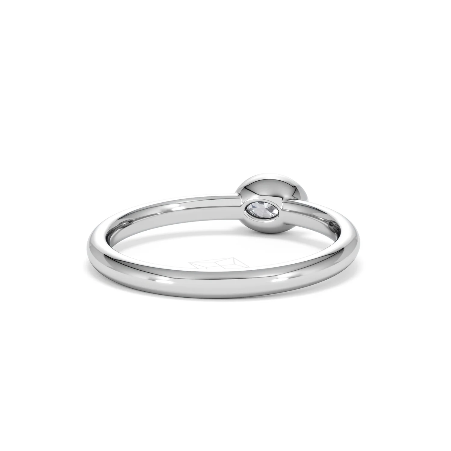 Horizon Oval Cut Lab Diamond Solitaire Ring 0.25ct H/SI in 925 Silver - Image 45