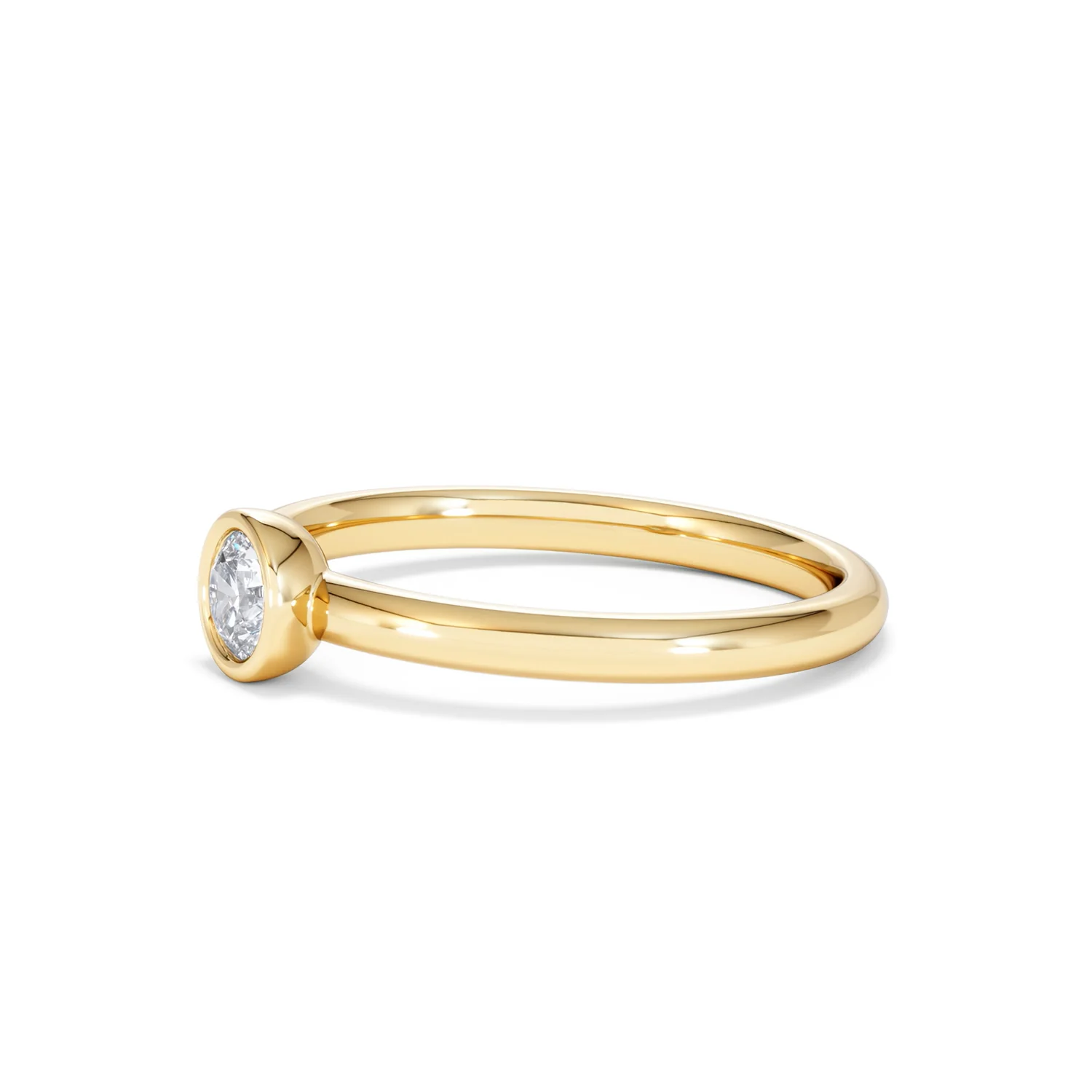 Horizon Round Cut Lab Diamond Solitaire Ring 0.25ct H/SI in 9K Gold - Image 76