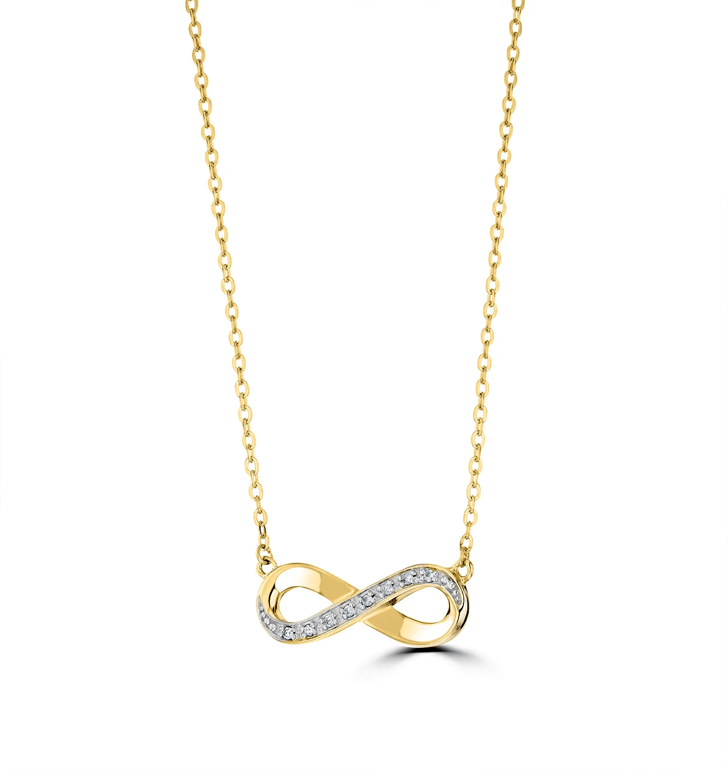 Infinity Necklace Lab Diamonds in 18K Gold Vermeil - Image 3
