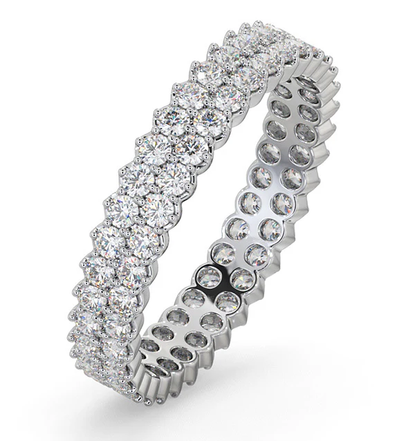 Jasmine Lab Diamond Pave Eternity Ring 1.00ct G/VS in 18K White Gold