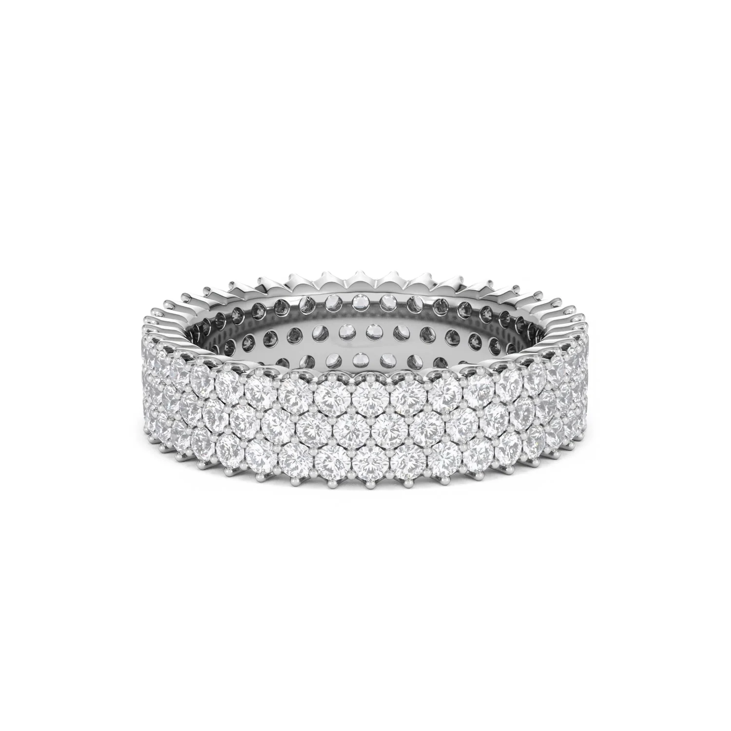 Jasmine Lab Diamond Pave Eternity Ring 2.00ct G/VS in Platinum - Image 45