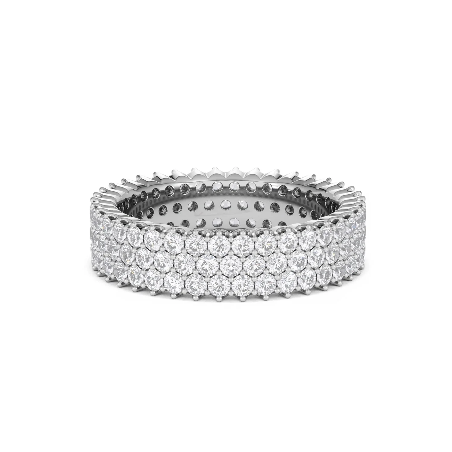 Jasmine Lab Diamond Pave Eternity Ring 2.00ct G/VS in Platinum - Image 67