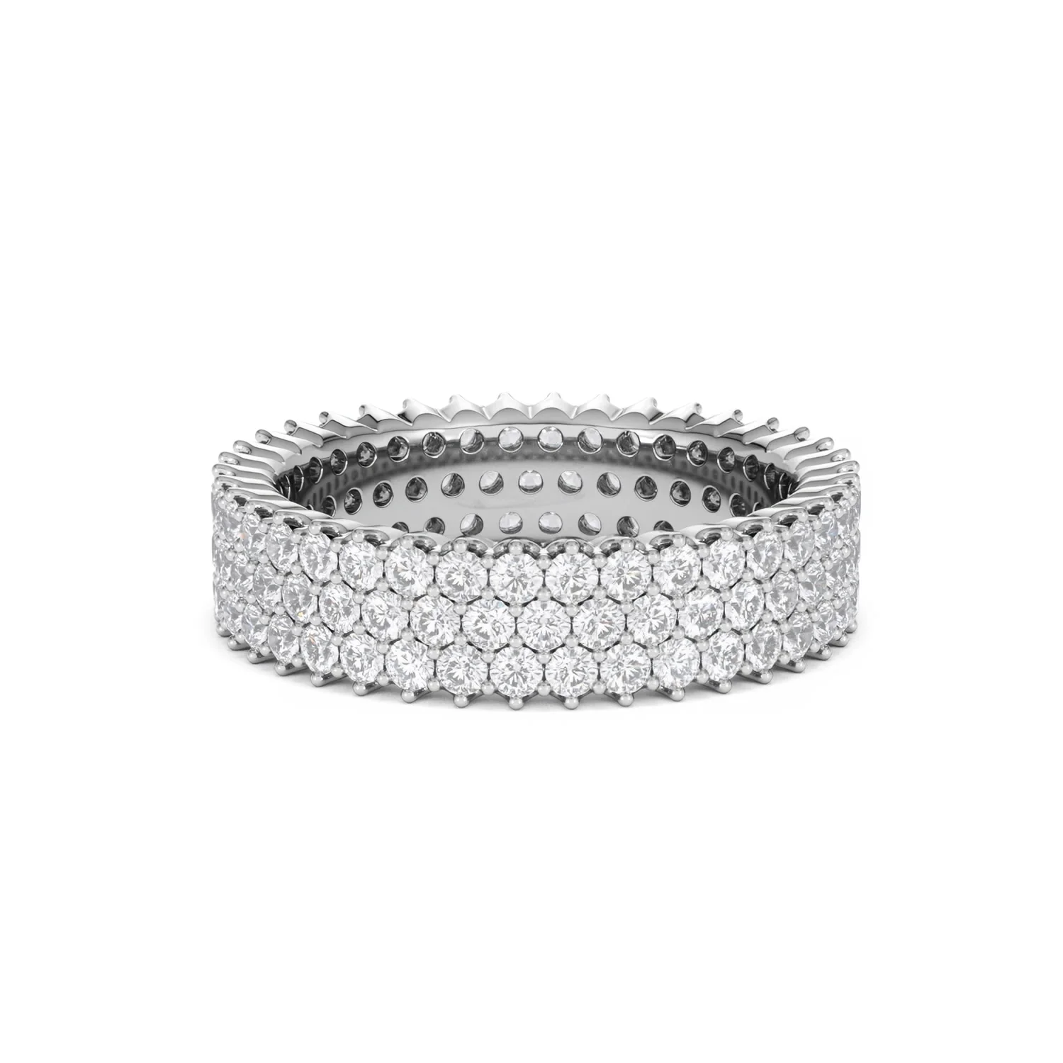 Jasmine Lab Diamond Pave Eternity Ring 2.00ct G/VS in Platinum - Image 69