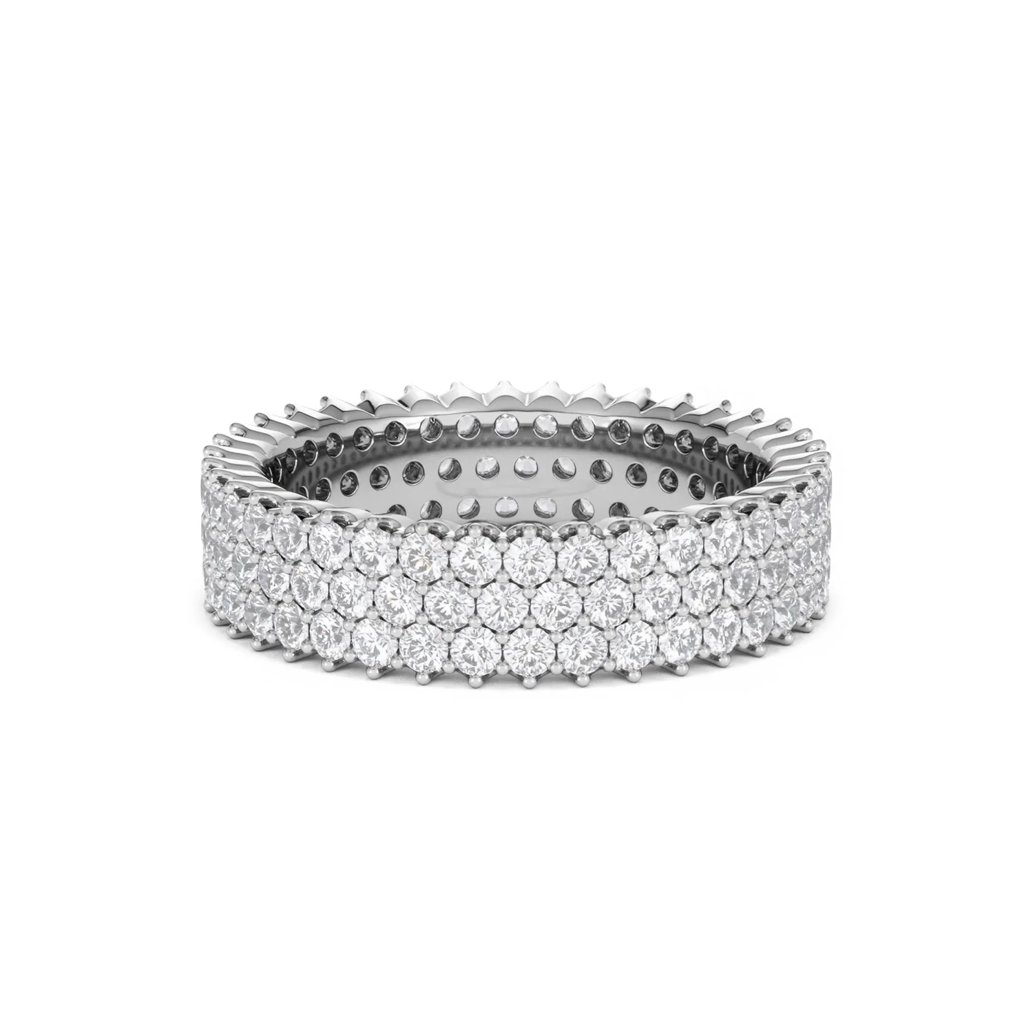 Jasmine Lab Diamond Pave Eternity Ring 2.00ct G/VS in Platinum - Image 87