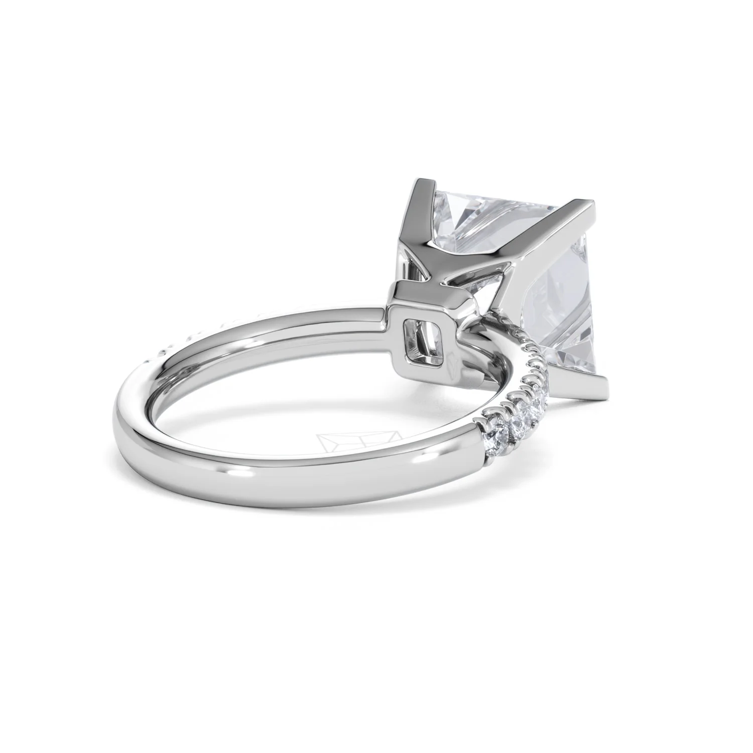 Katerina 5.55ct Lab Diamond Princess Cut Engagement Ring in Platinum G/VS1 - Image 40