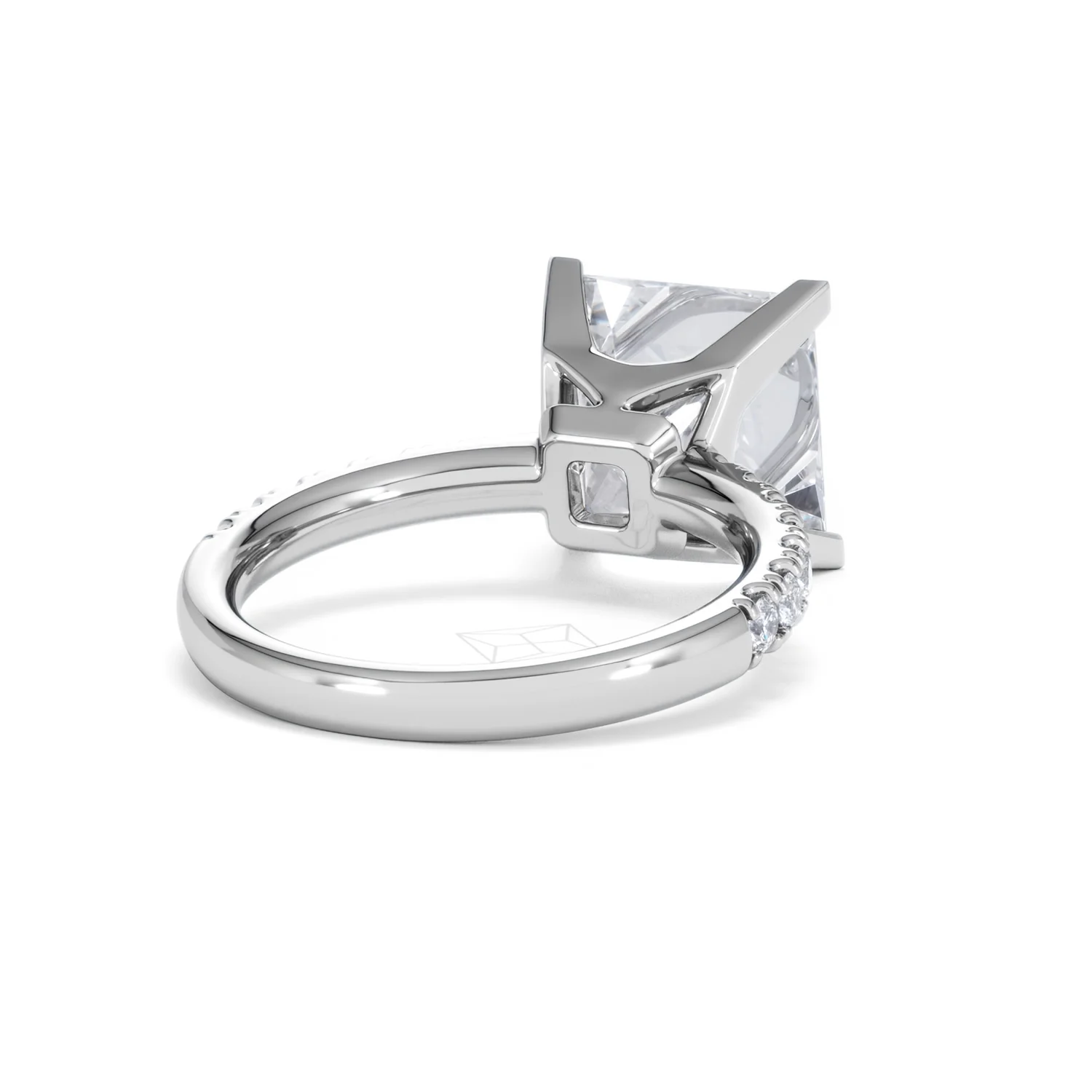 Katerina 5.55ct Lab Diamond Princess Cut Engagement Ring in Platinum G/VS1 - Image 42