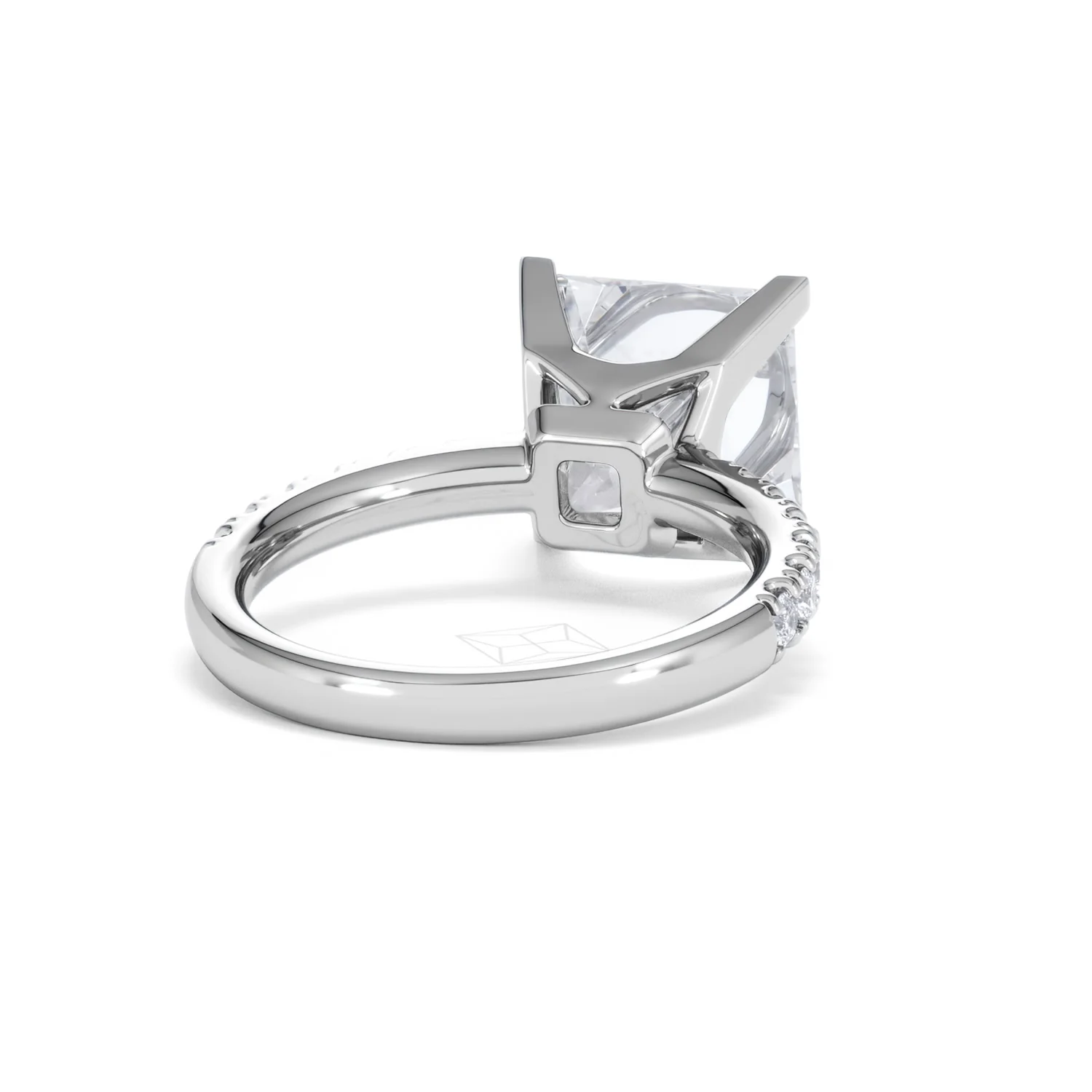 Katerina 5.55ct Lab Diamond Princess Cut Engagement Ring in Platinum G/VS1 - Image 43
