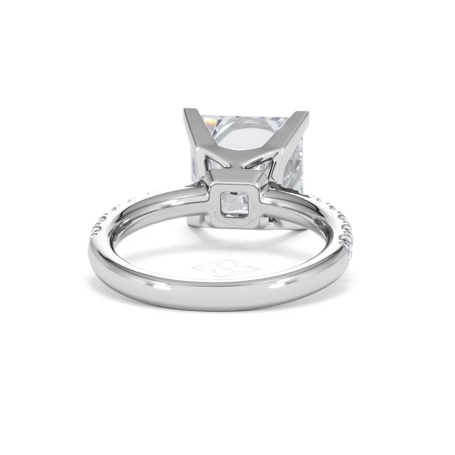 Katerina 5.55ct Lab Diamond Princess Cut Engagement Ring in Platinum G/VS1 - Image 46