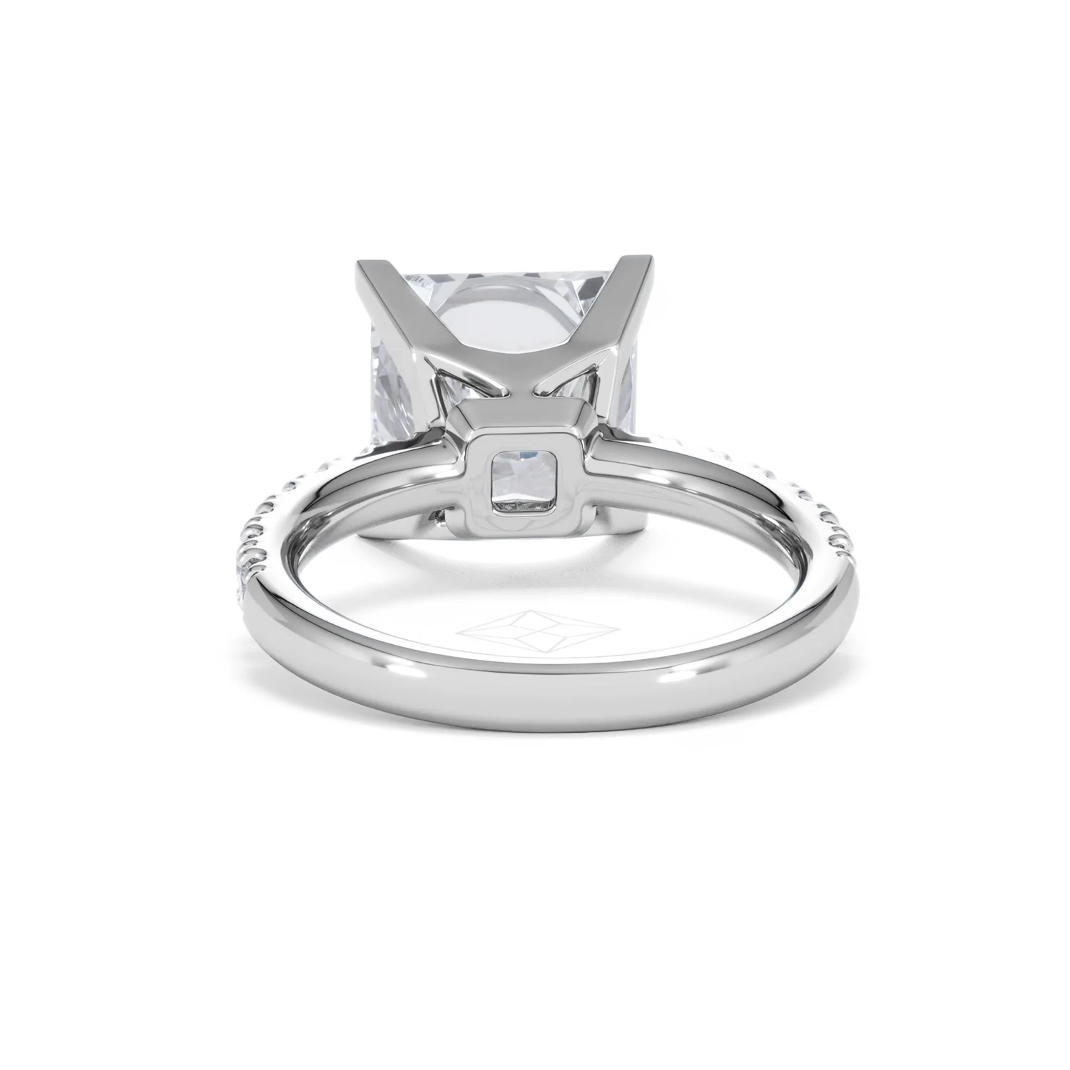 Katerina 5.55ct Lab Diamond Princess Cut Engagement Ring in Platinum G/VS1 - Image 49
