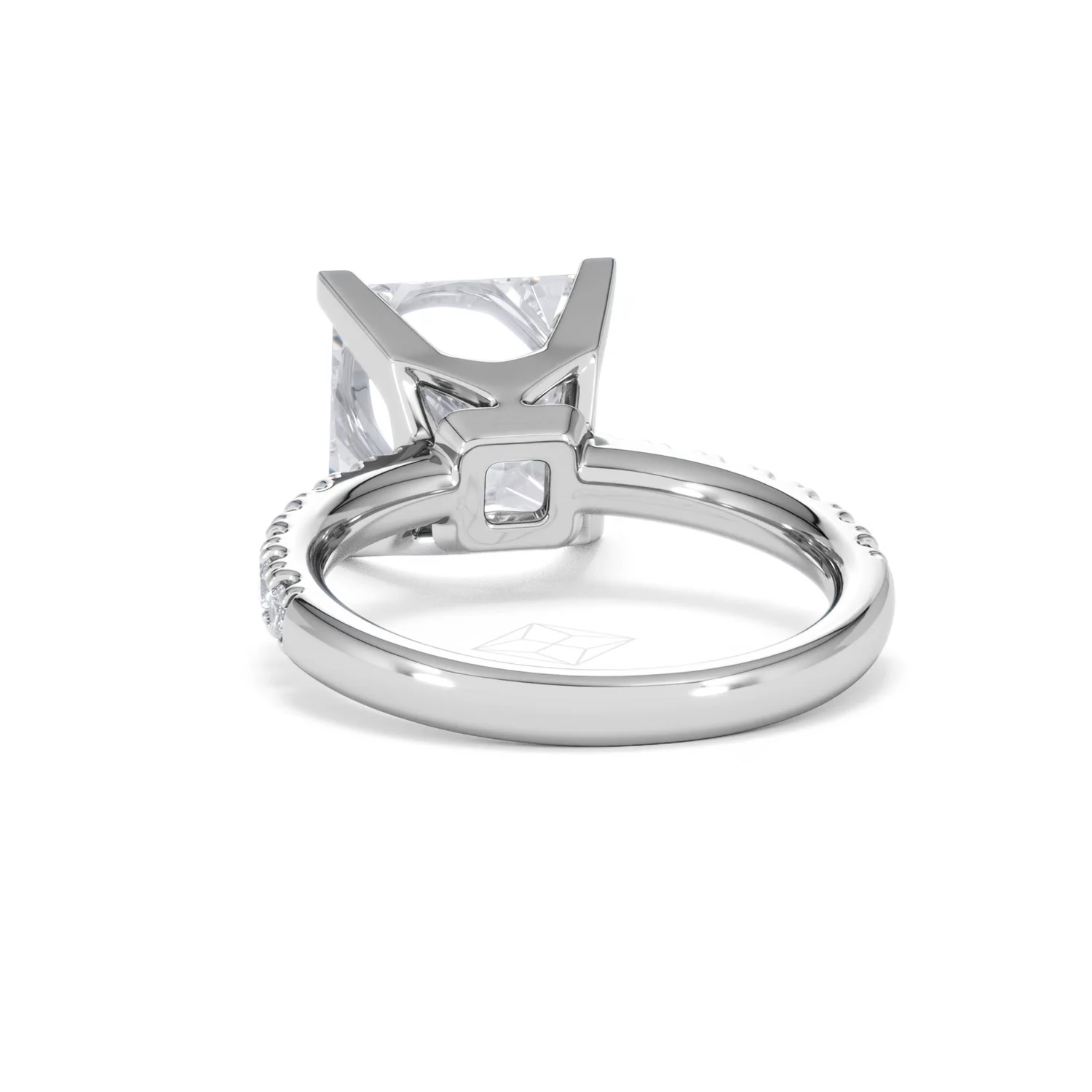 Katerina 5.55ct Lab Diamond Princess Cut Engagement Ring in Platinum G/VS1 - Image 51