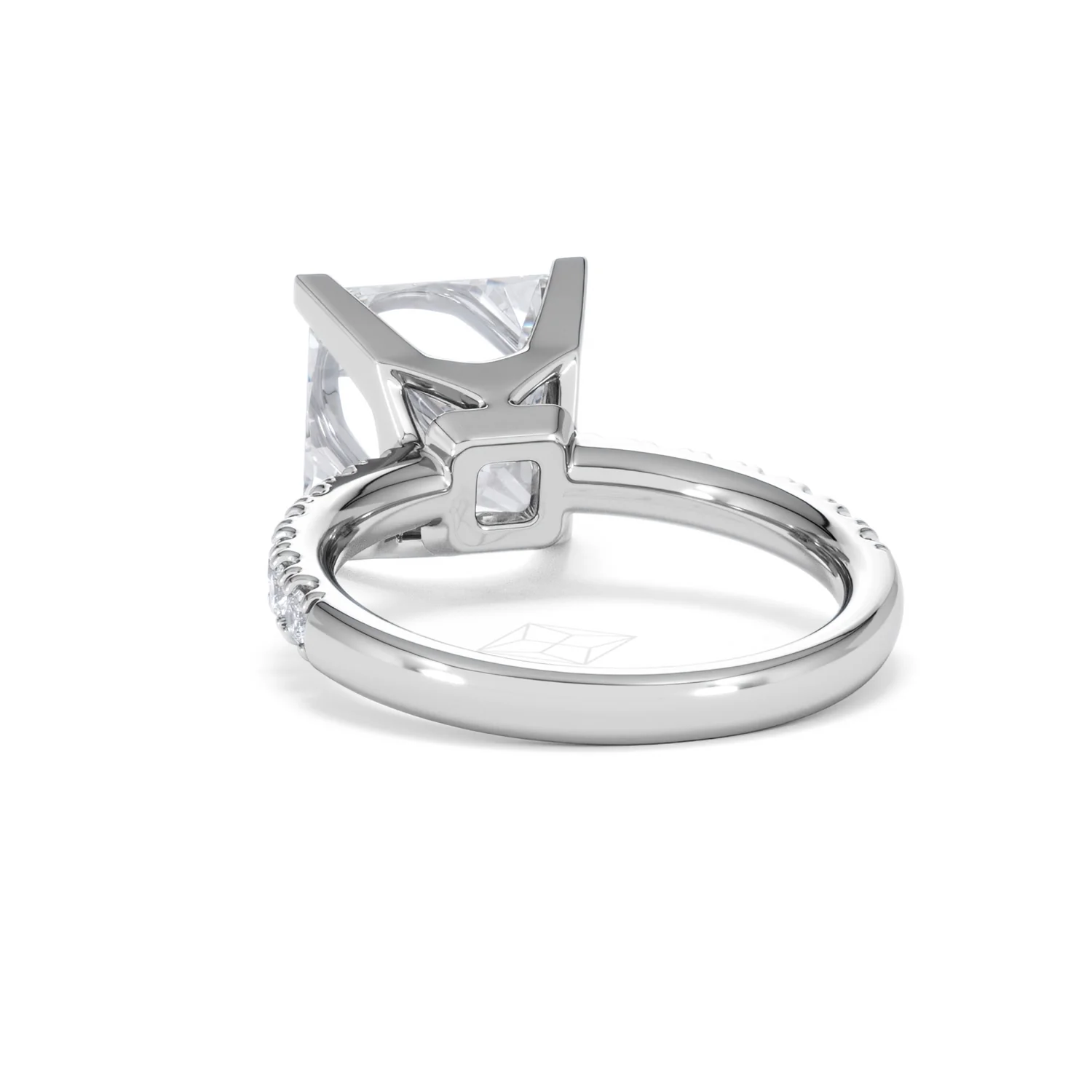 Katerina 5.55ct Lab Diamond Princess Cut Engagement Ring in Platinum G/VS1 - Image 52