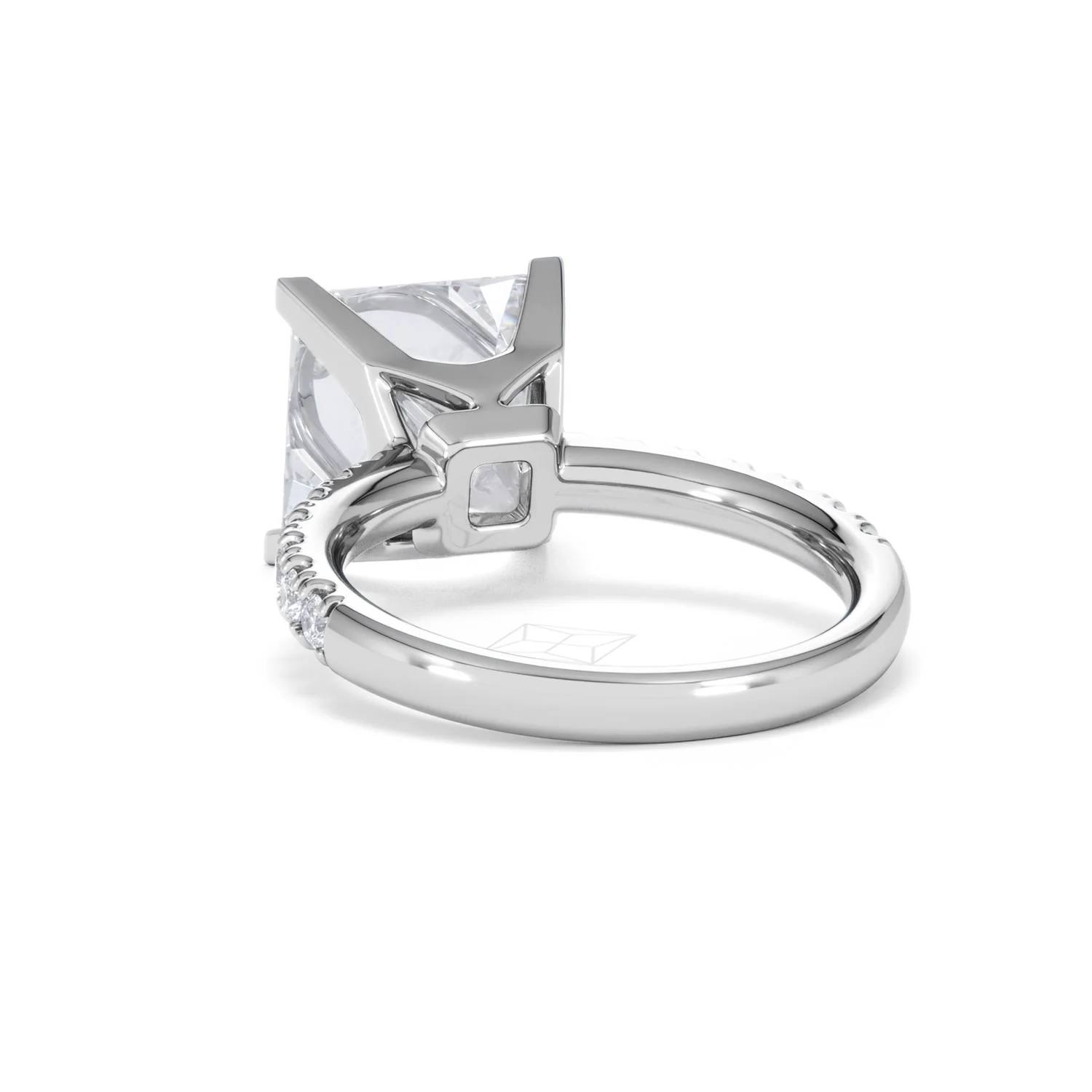 Katerina 5.55ct Lab Diamond Princess Cut Engagement Ring in Platinum G/VS1 - Image 53