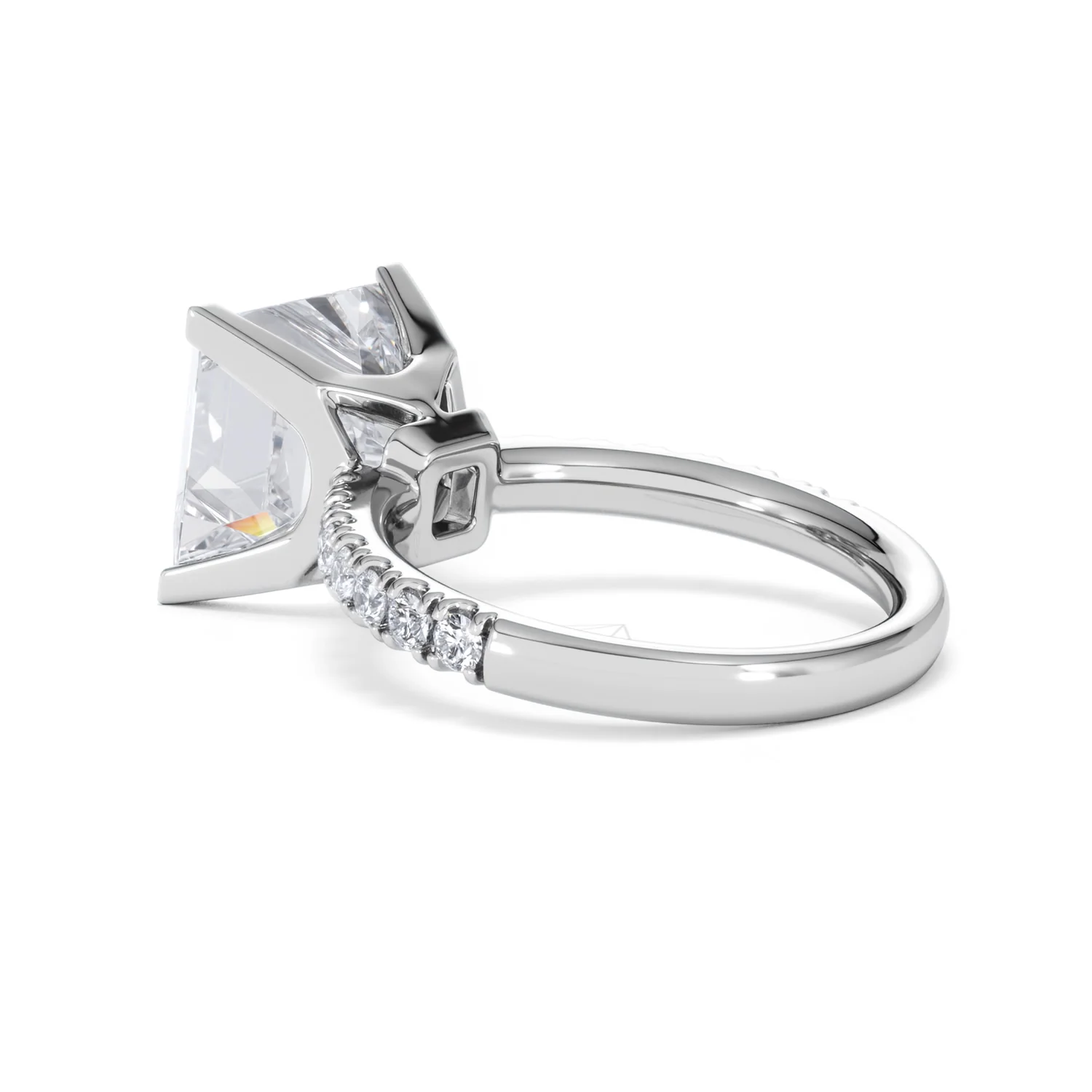 Katerina 5.55ct Lab Diamond Princess Cut Engagement Ring in Platinum G/VS1 - Image 59