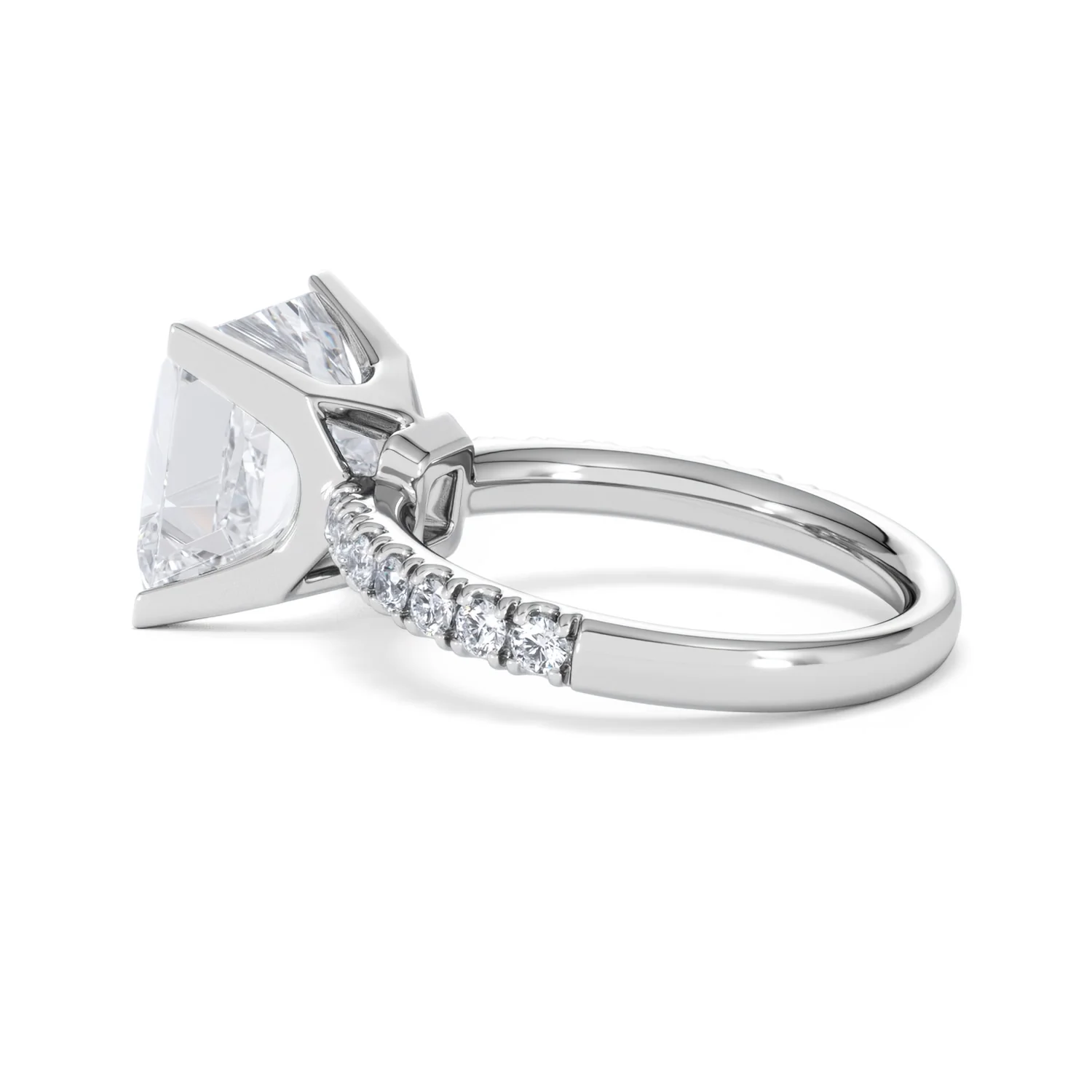 Katerina 5.55ct Lab Diamond Princess Cut Engagement Ring in Platinum G/VS1 - Image 62