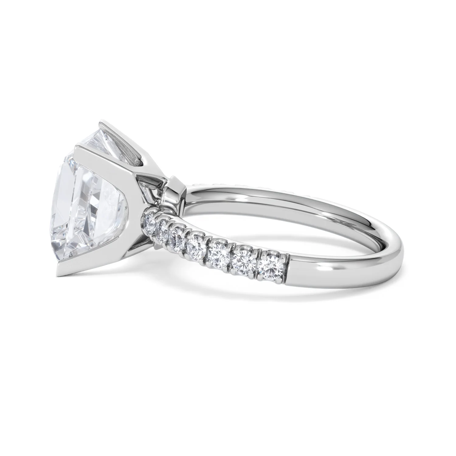 Katerina 5.55ct Lab Diamond Princess Cut Engagement Ring in Platinum G/VS1 - Image 66