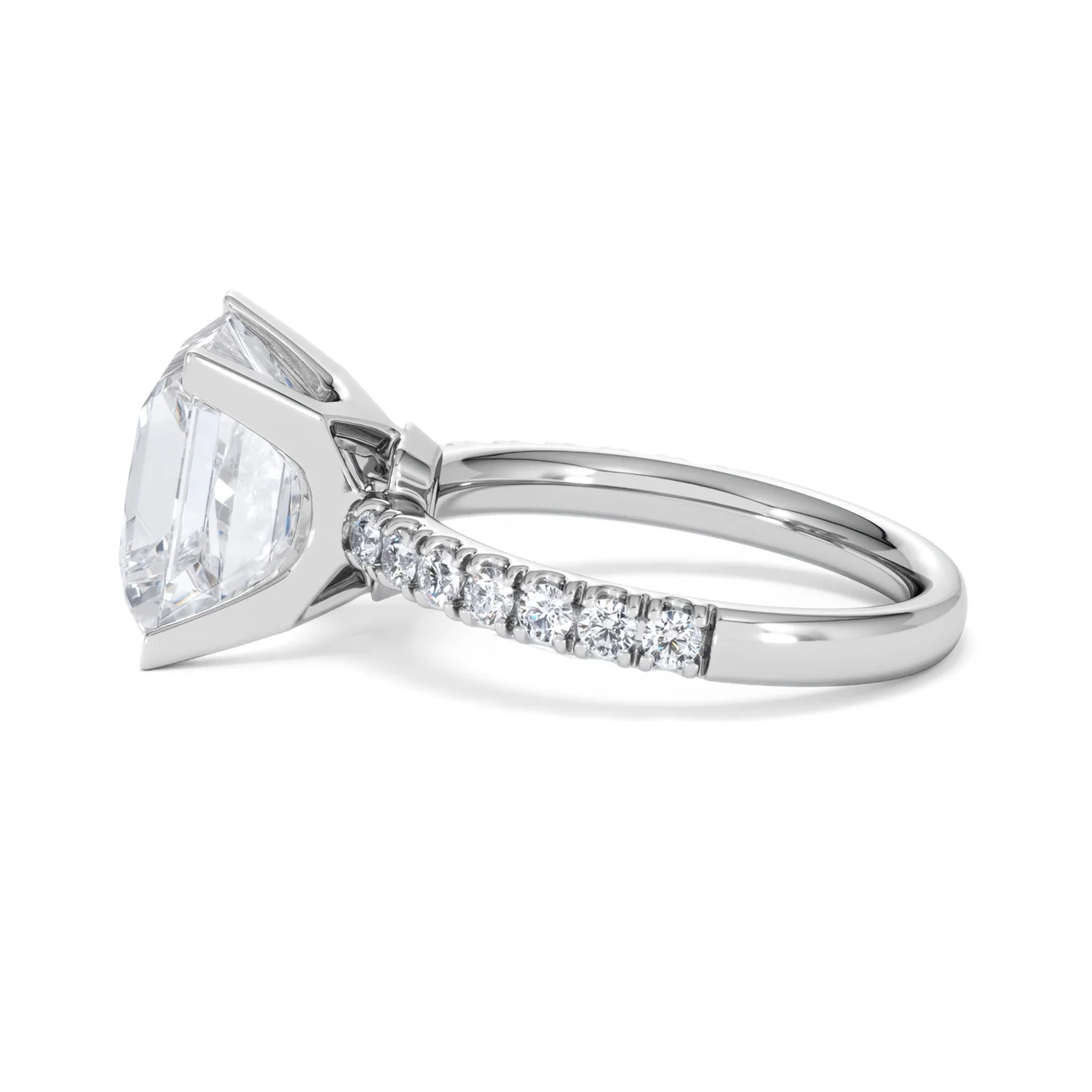 Katerina 5.55ct Lab Diamond Princess Cut Engagement Ring in Platinum G/VS1 - Image 67