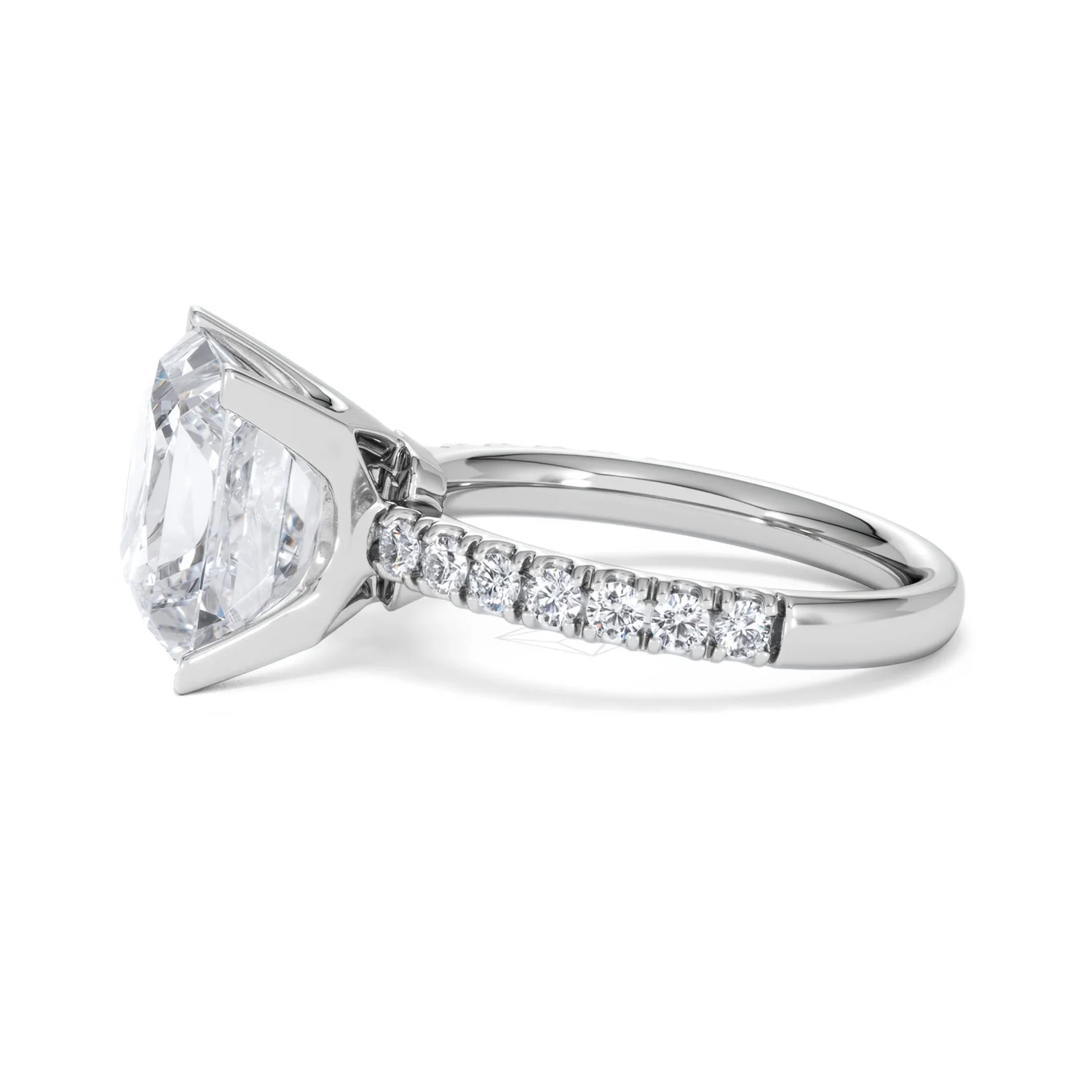 Katerina 5.55ct Lab Diamond Princess Cut Engagement Ring in Platinum G/VS1 - Image 70