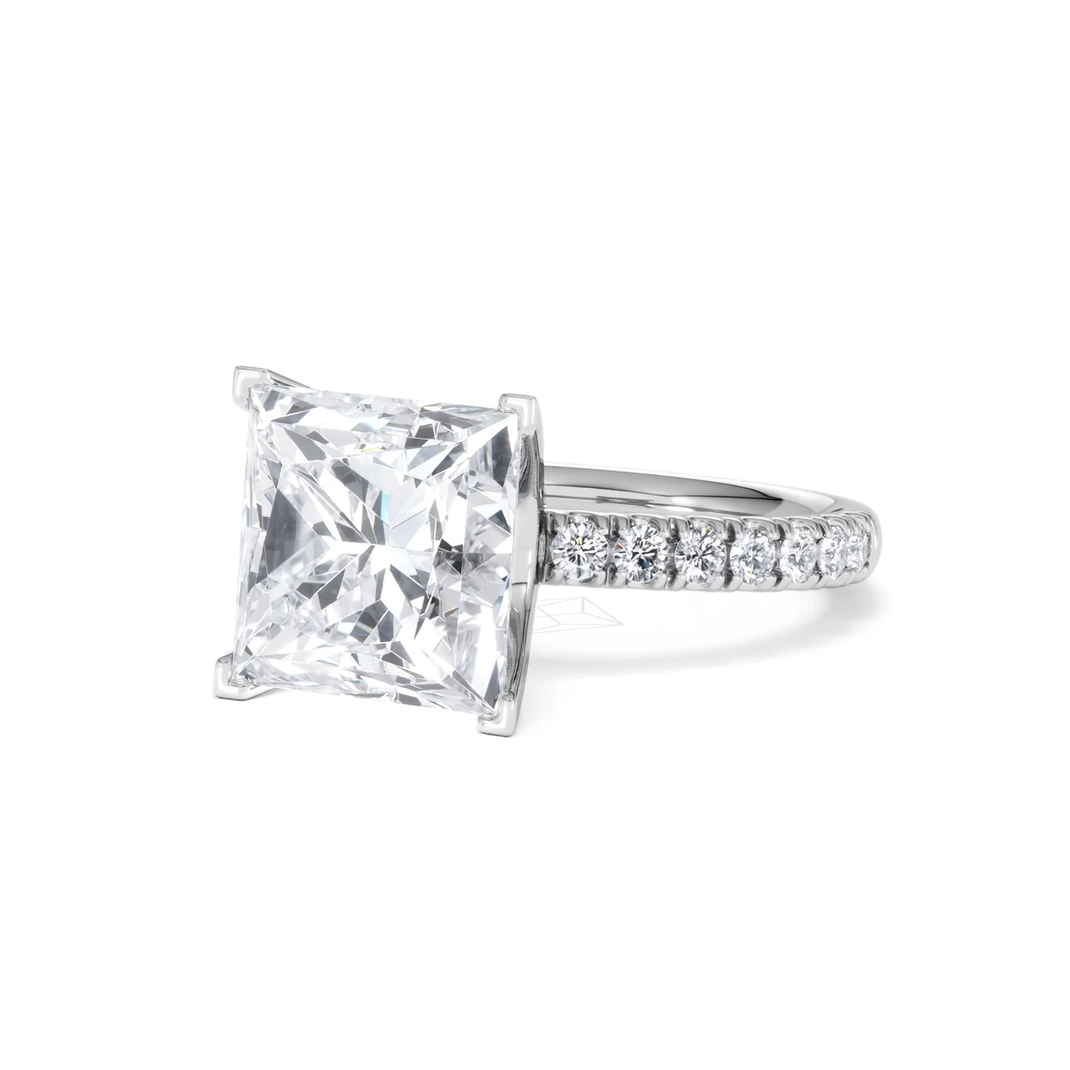 Katerina 5.55ct Lab Diamond Princess Cut Engagement Ring in Platinum G/VS1 - Image 82
