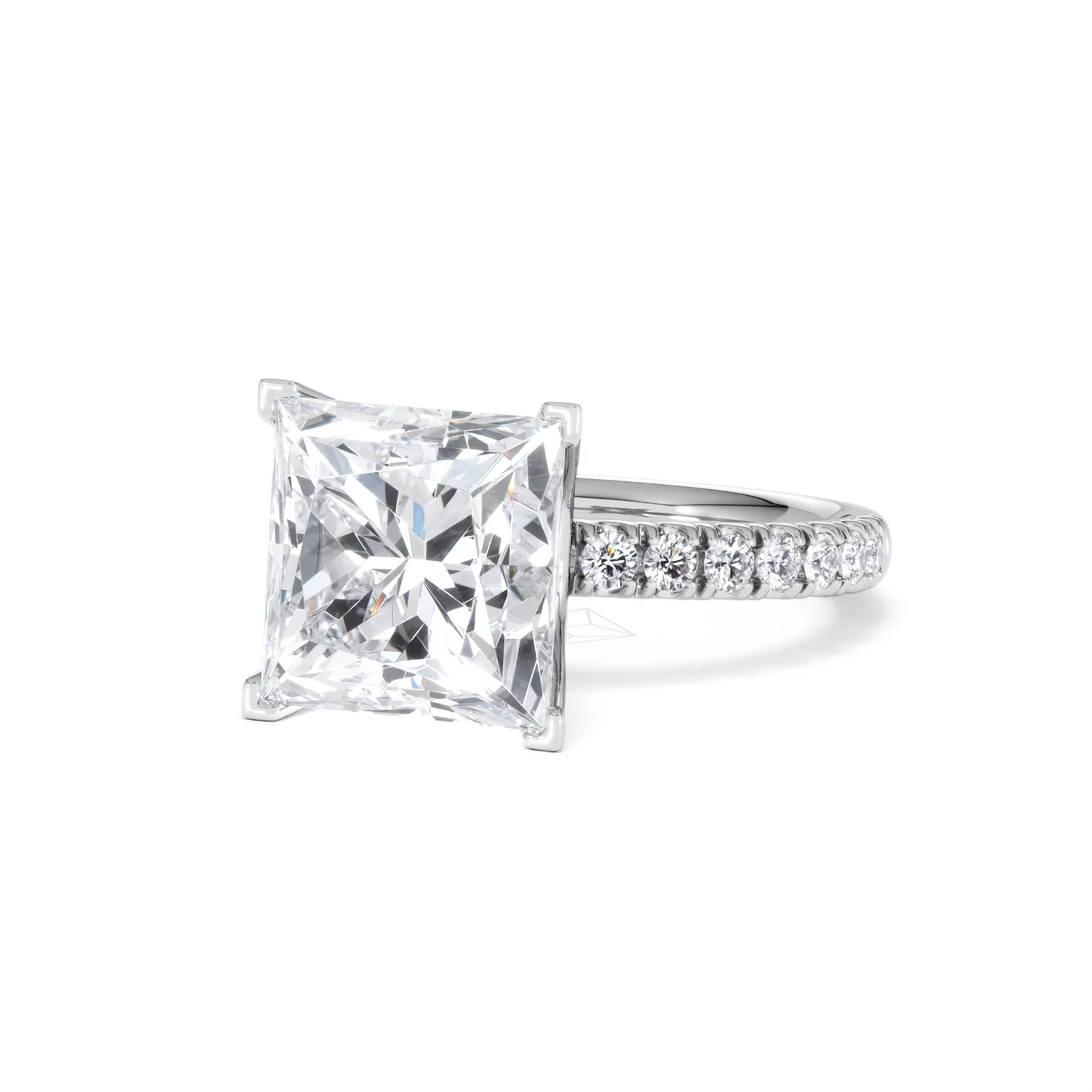 Katerina 5.55ct Lab Diamond Princess Cut Engagement Ring in Platinum G/VS1 - Image 83