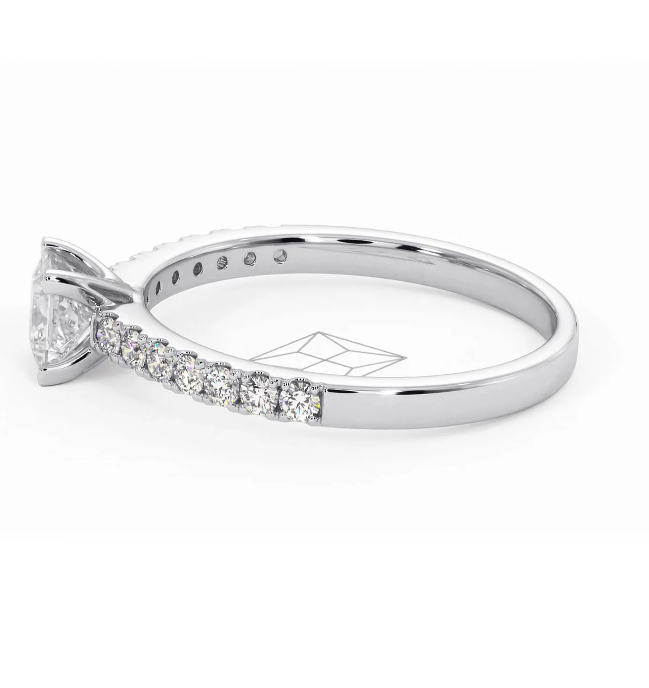 Katerina Princess Diamond Engagement Ring Platinum 0.85ct G/SI2 - Image 107