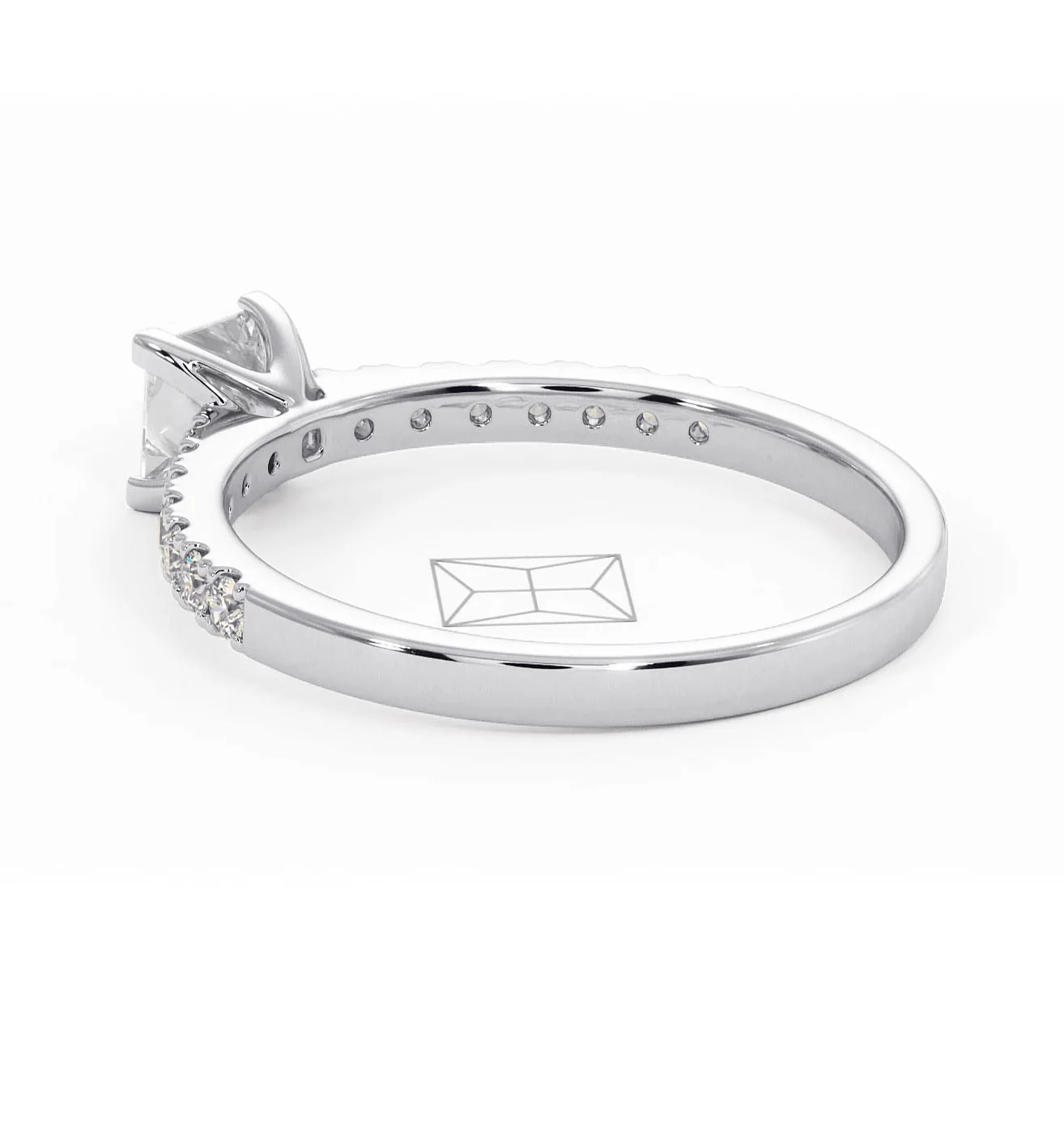 Katerina Princess Diamond Engagement Ring Platinum 0.85ct G/SI2 - Image 117