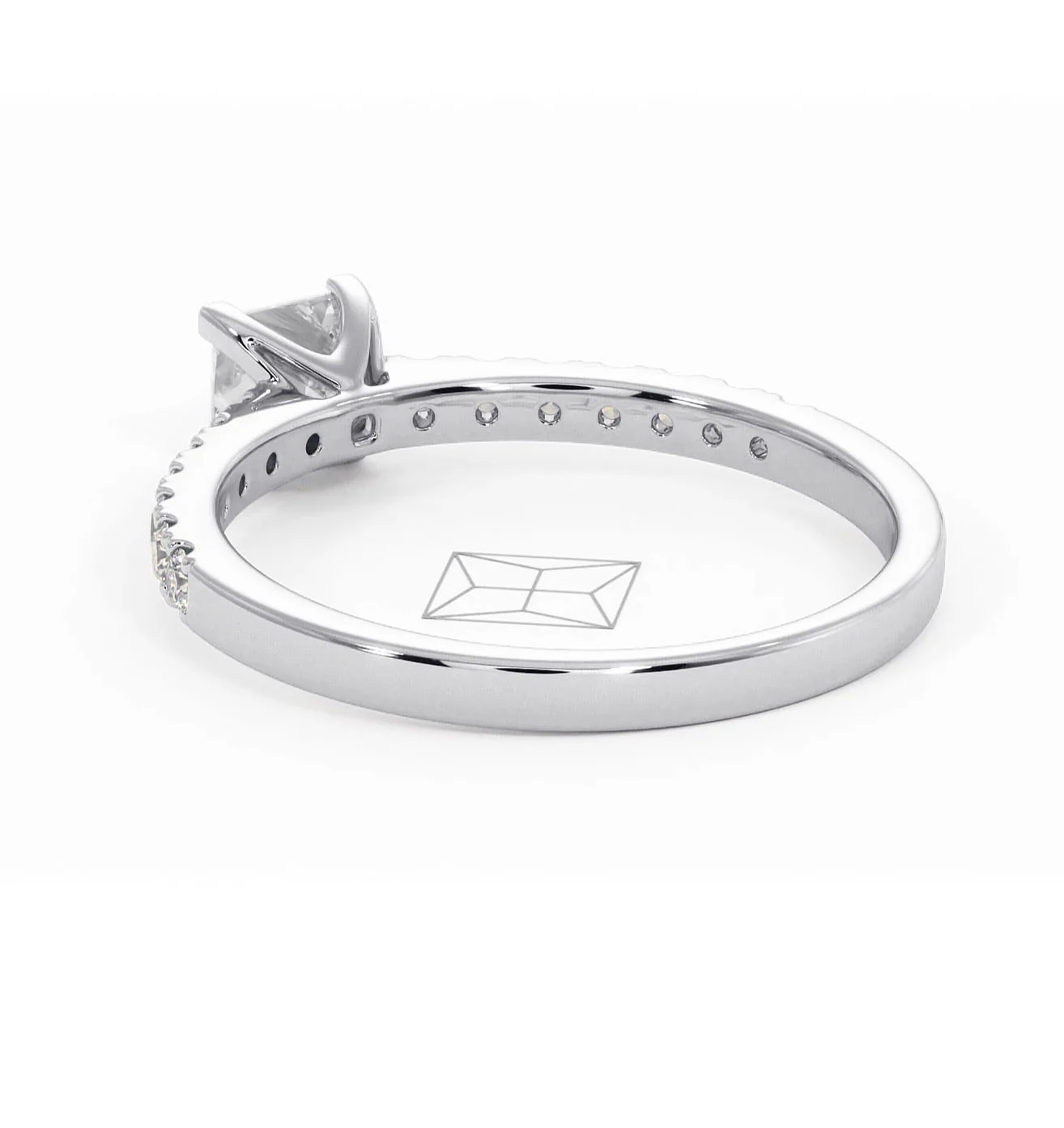 Katerina Princess Diamond Engagement Ring Platinum 0.85ct G/SI2 - Image 120