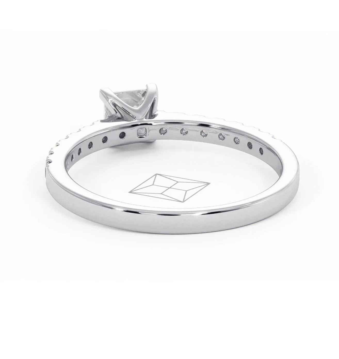 Katerina Princess Diamond Engagement Ring Platinum 0.85ct G/SI2 - Image 124