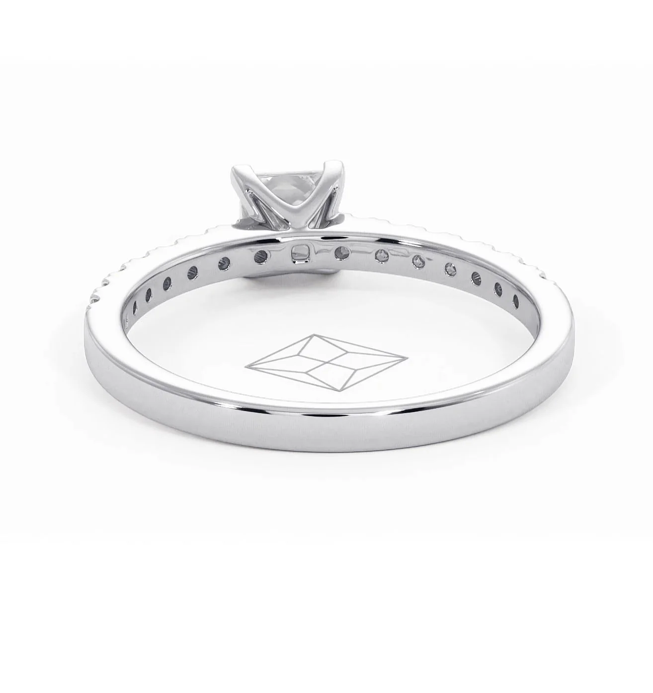 Katerina Princess Diamond Engagement Ring Platinum 0.85ct G/SI2 - Image 126