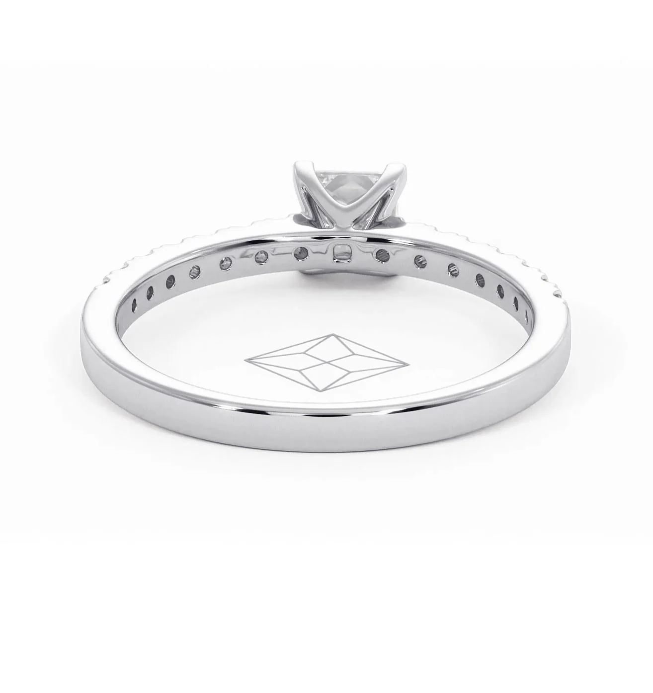 Katerina Princess Diamond Engagement Ring Platinum 0.85ct G/SI2 - Image 129