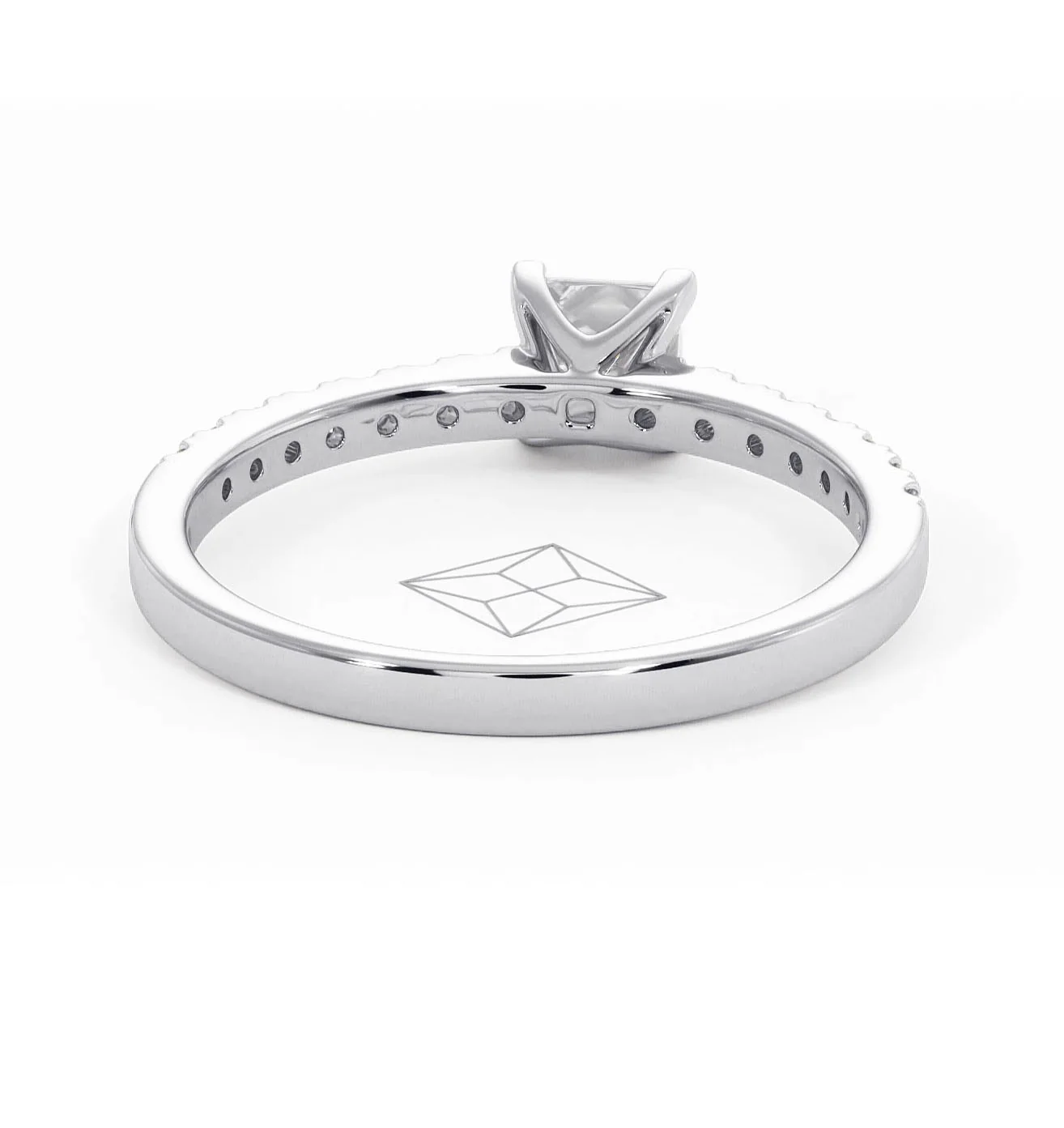 Katerina Princess Diamond Engagement Ring Platinum 0.85ct G/SI2 - Image 130