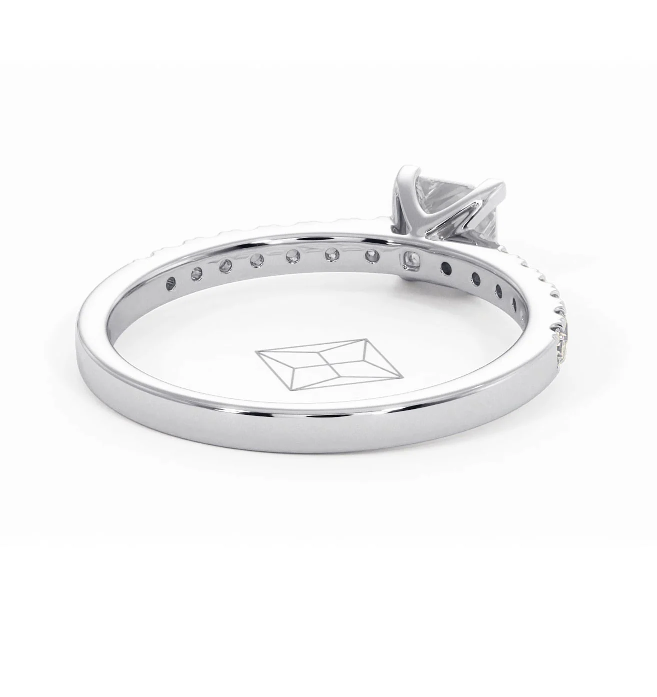 Katerina Princess Diamond Engagement Ring Platinum 0.85ct G/SI2 - Image 134