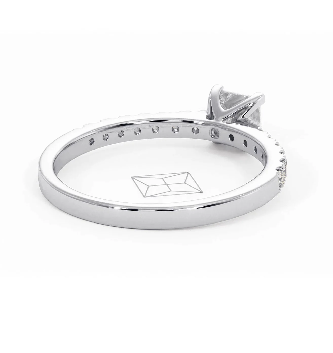 Katerina Princess Diamond Engagement Ring Platinum 0.85ct G/SI2 - Image 135