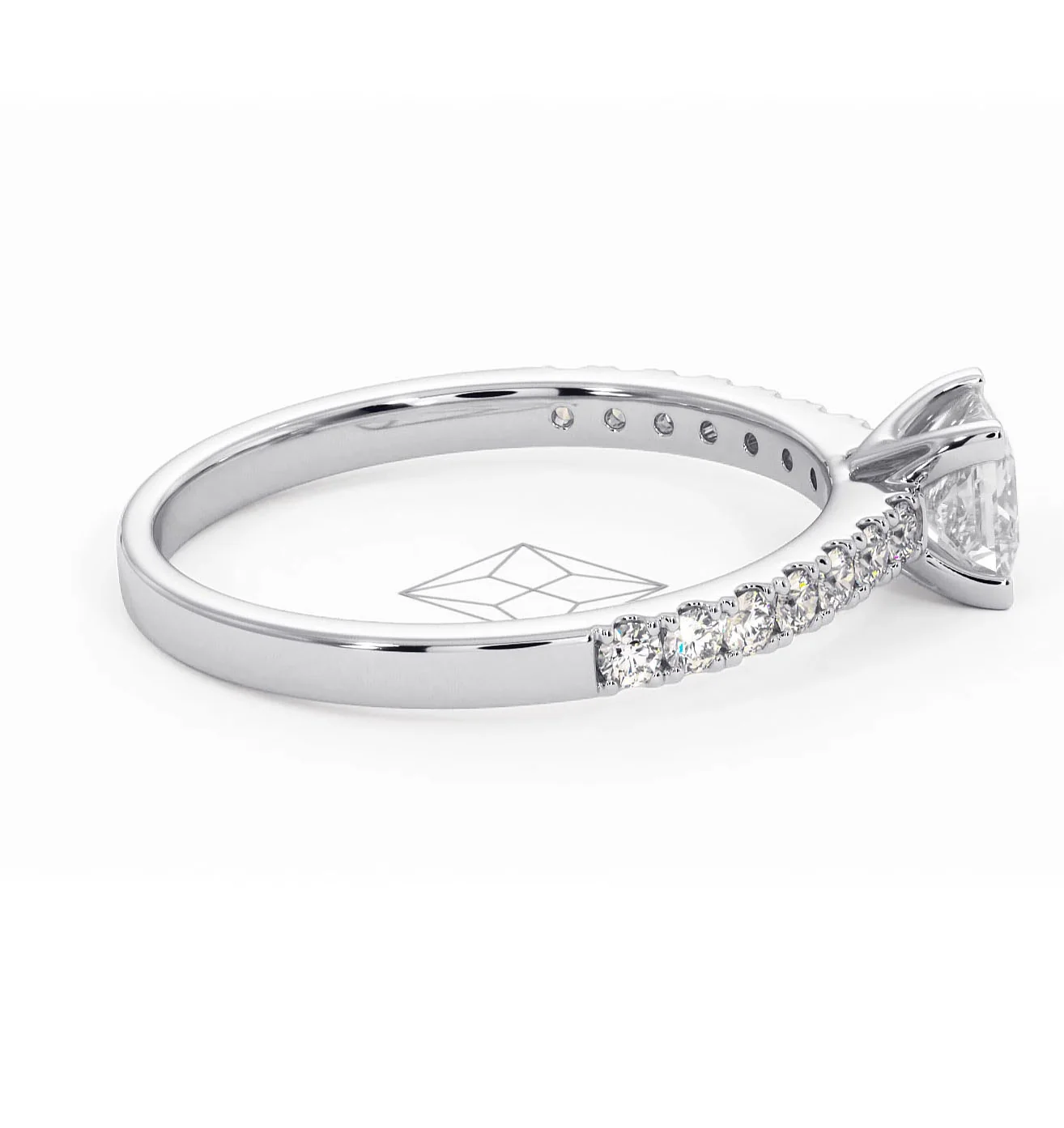 Katerina Princess Diamond Engagement Ring Platinum 0.85ct G/SI2 - Image 147