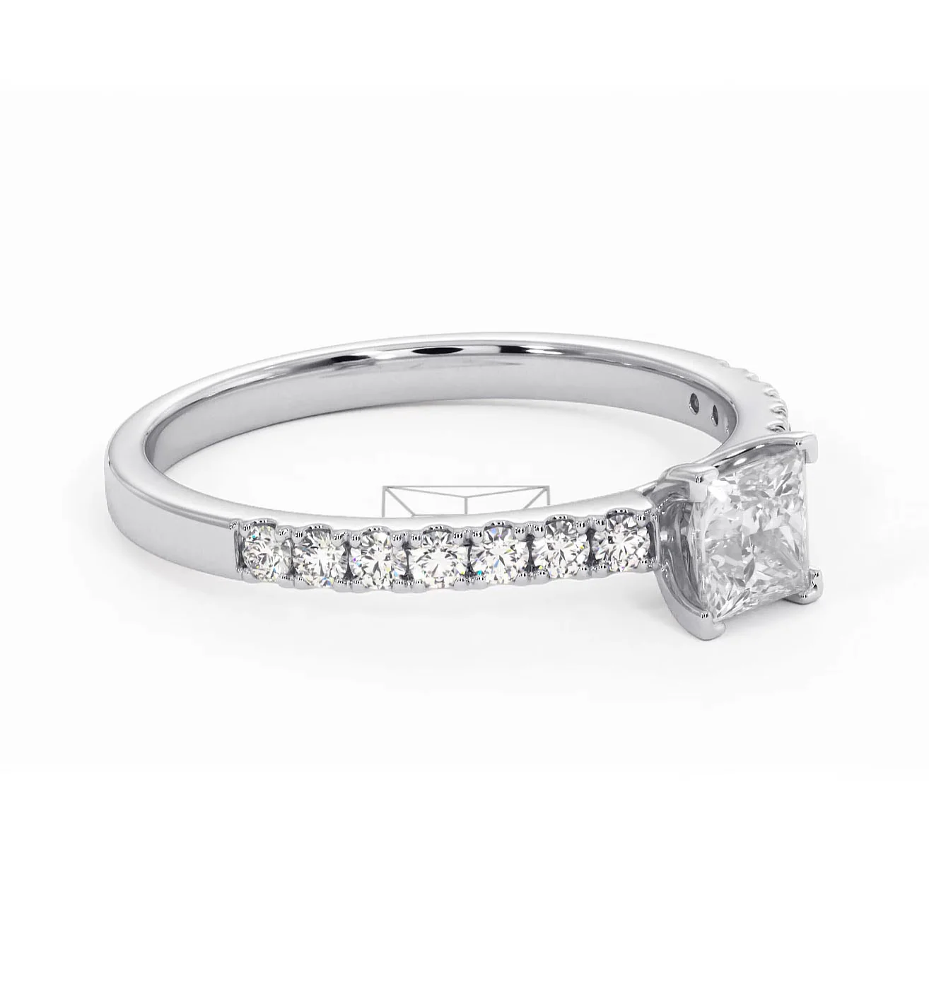 Katerina Princess Diamond Engagement Ring Platinum 0.85ct G/SI2 - Image 158
