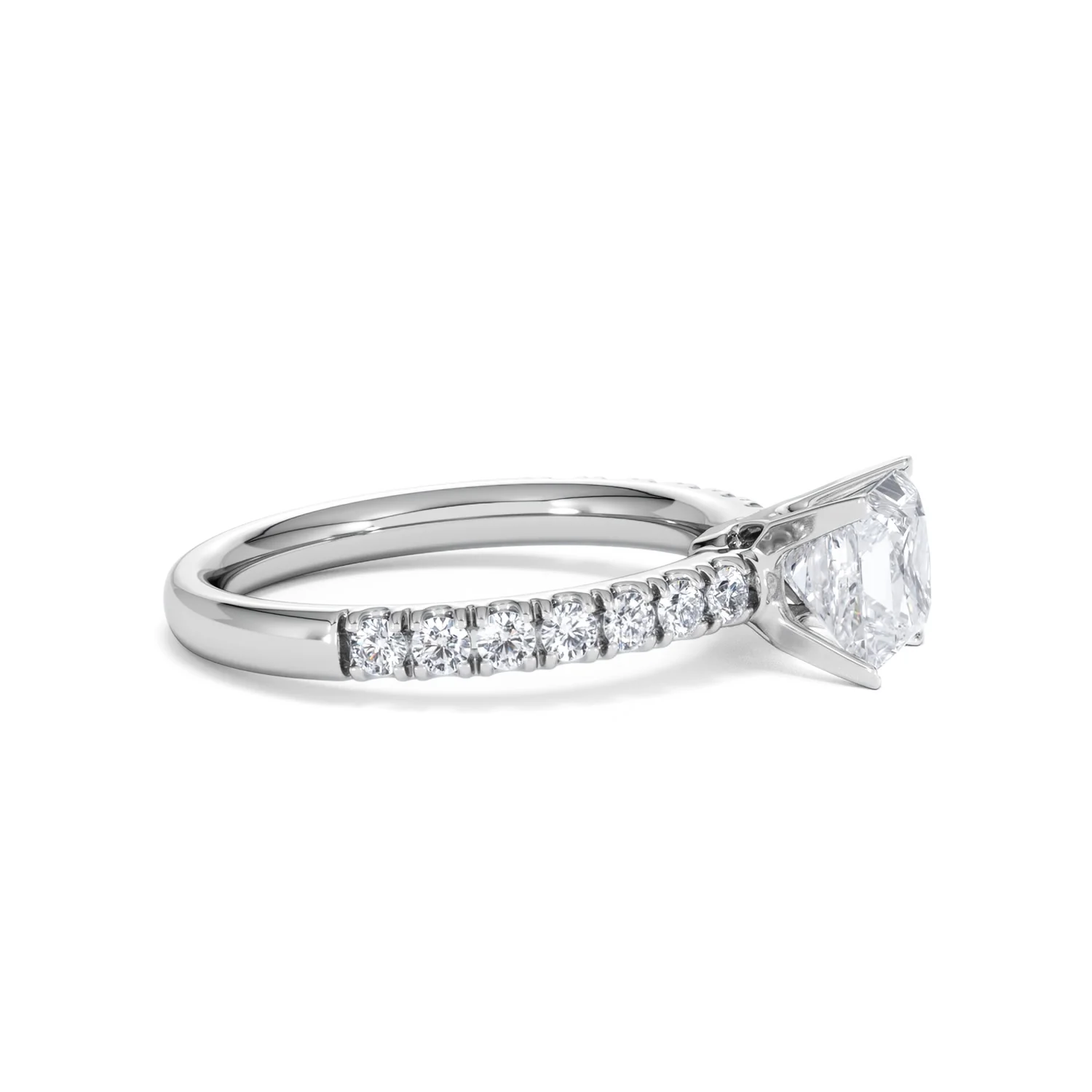 Katerina Lab Princess Diamond Engagement Ring 18KW Gold 1.55ct F/VS1 - Image 24