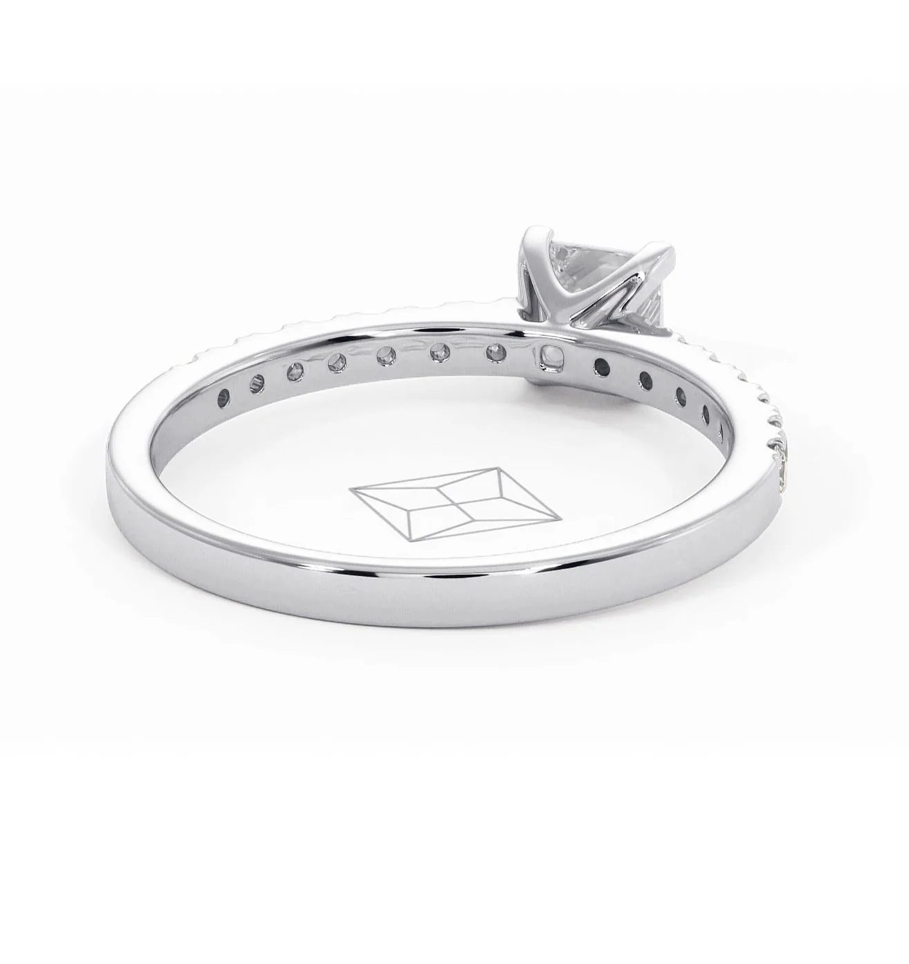 Katerina Lab Princess Diamond Engagement Ring Platinum 0.85ct F/VS1 - Image 133