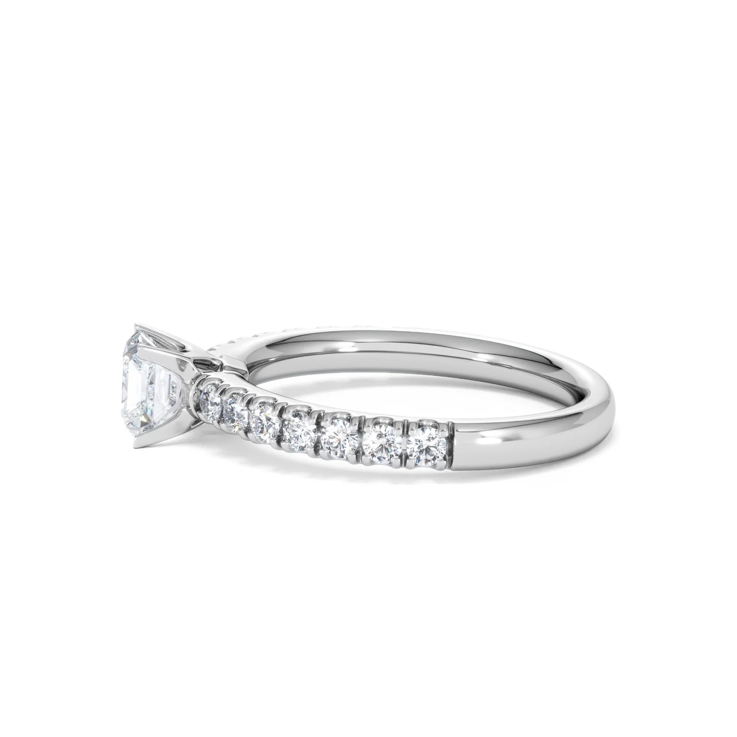 Katerina Lab Princess Diamond Engagement Ring Platinum 0.85ct F/VS1 - Image 73