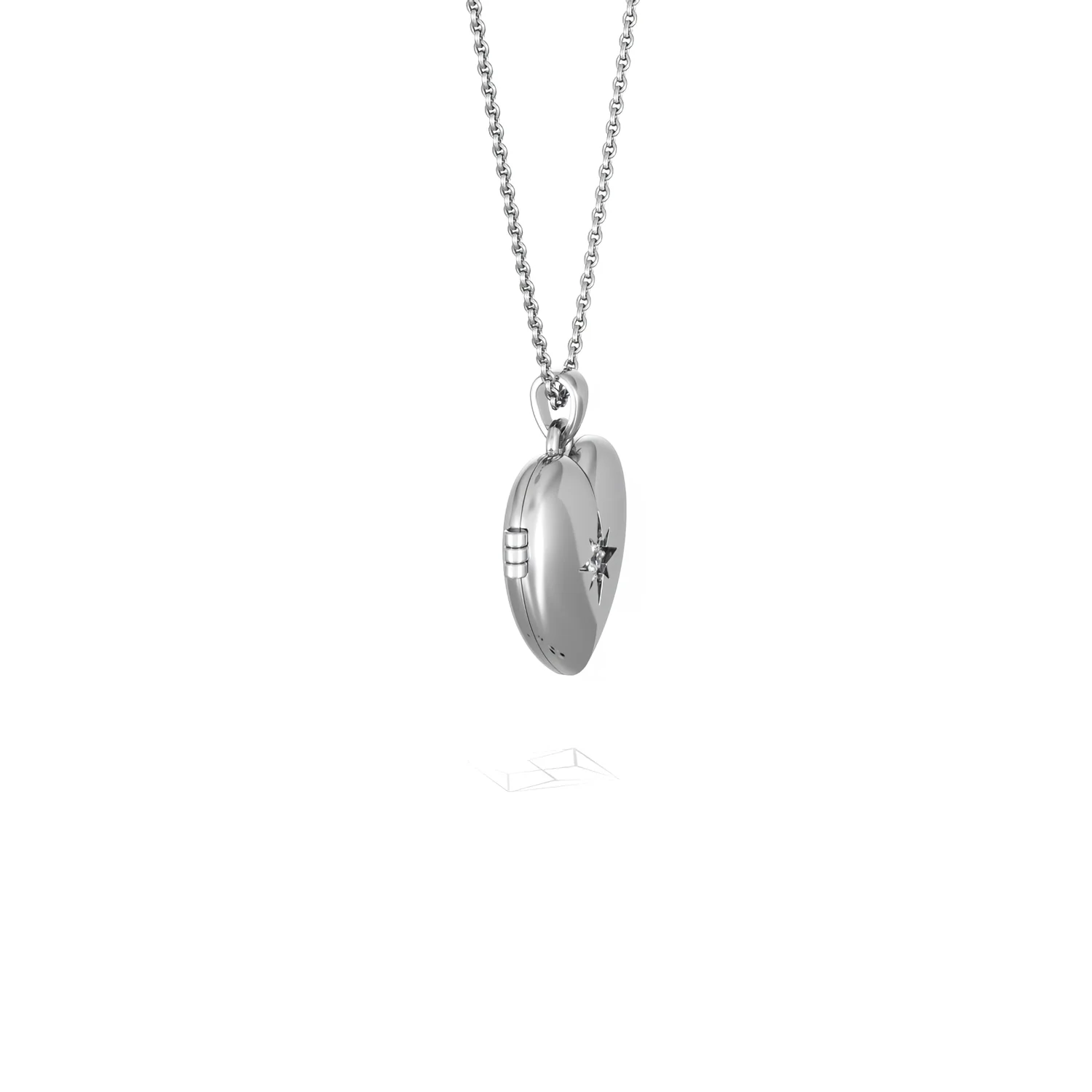 Keepsake 0.06ct Lab Diamond Heart Locket Pendant Necklace in Sterling Silver - Image 24