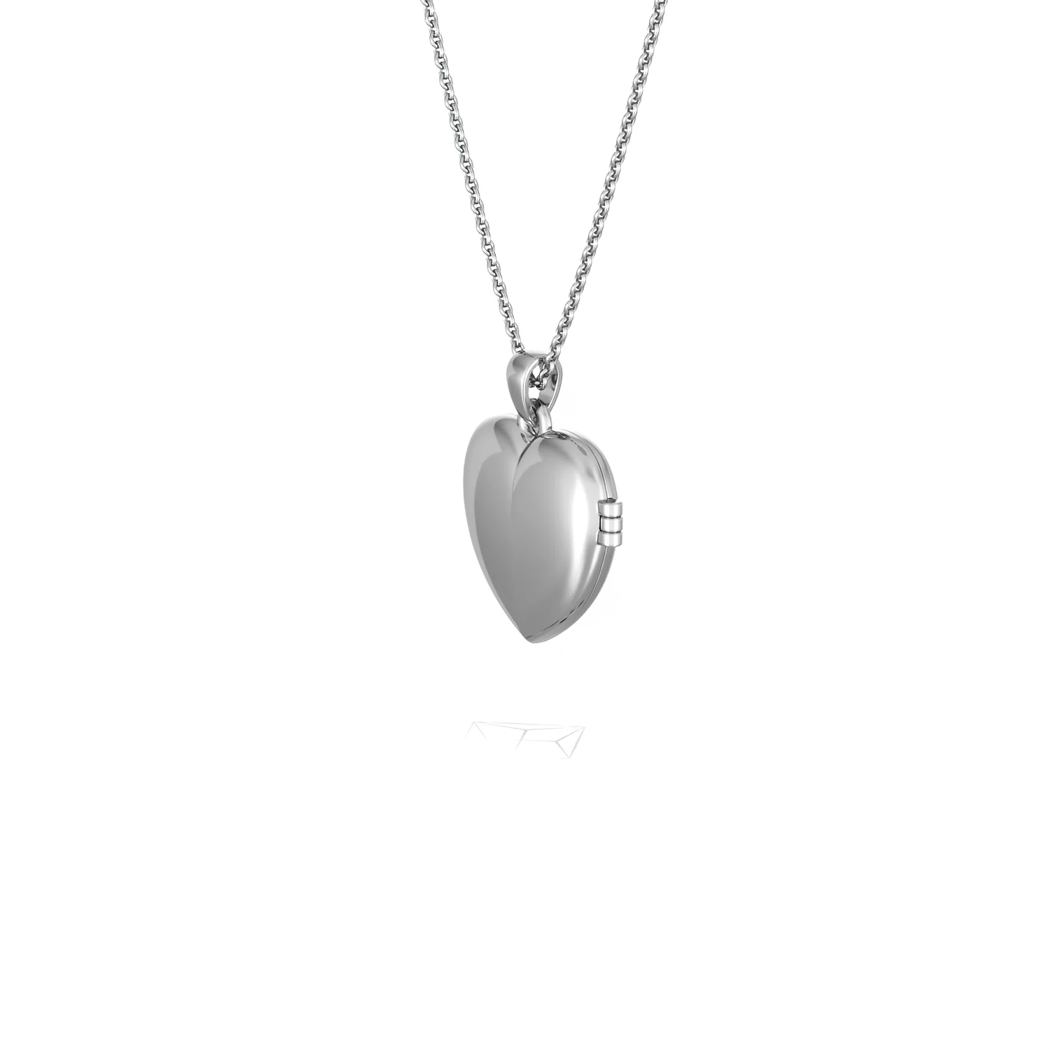 Keepsake 0.06ct Lab Diamond Heart Locket Pendant Necklace in Sterling Silver - Image 37