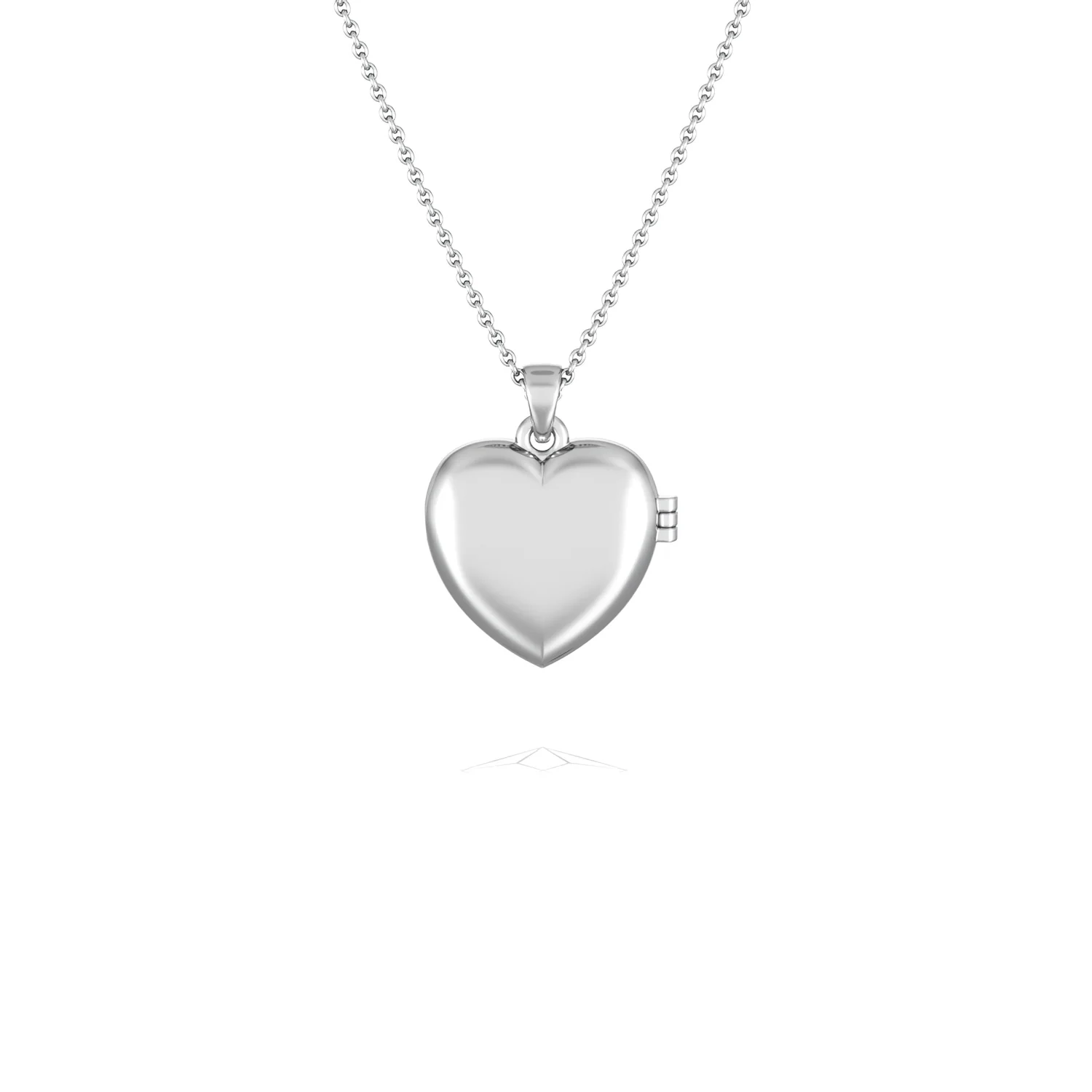 Keepsake 0.06ct Lab Diamond Heart Locket Pendant Necklace in Sterling Silver - Image 49