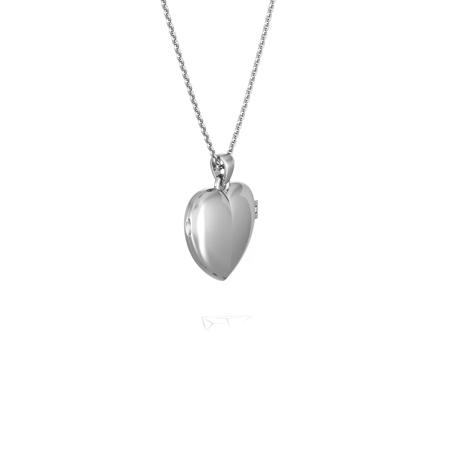 Keepsake 0.06ct Lab Diamond Heart Locket Pendant Necklace in Sterling Silver - Image 60