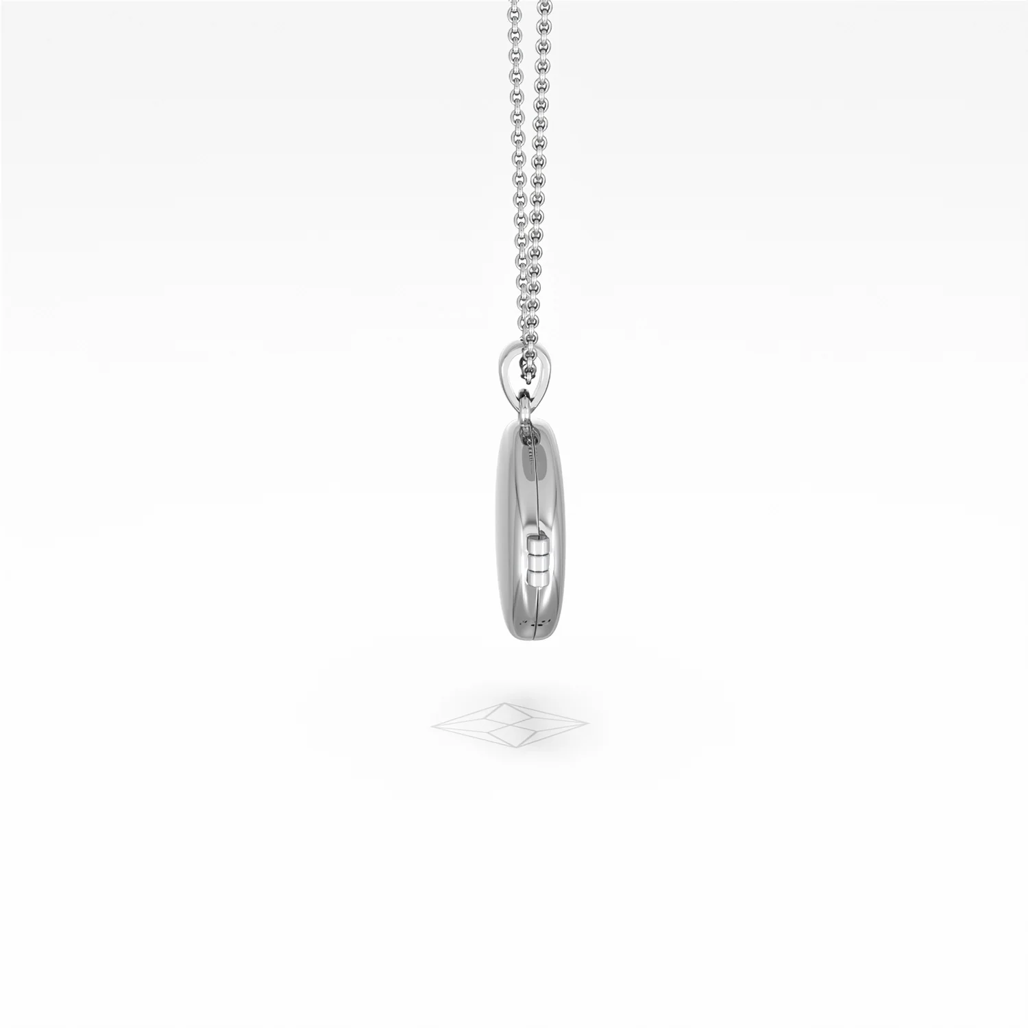 Keepsake 0.06ct Lab Diamond Round Locket Pendant Necklace in Sterling Silver - Image 30