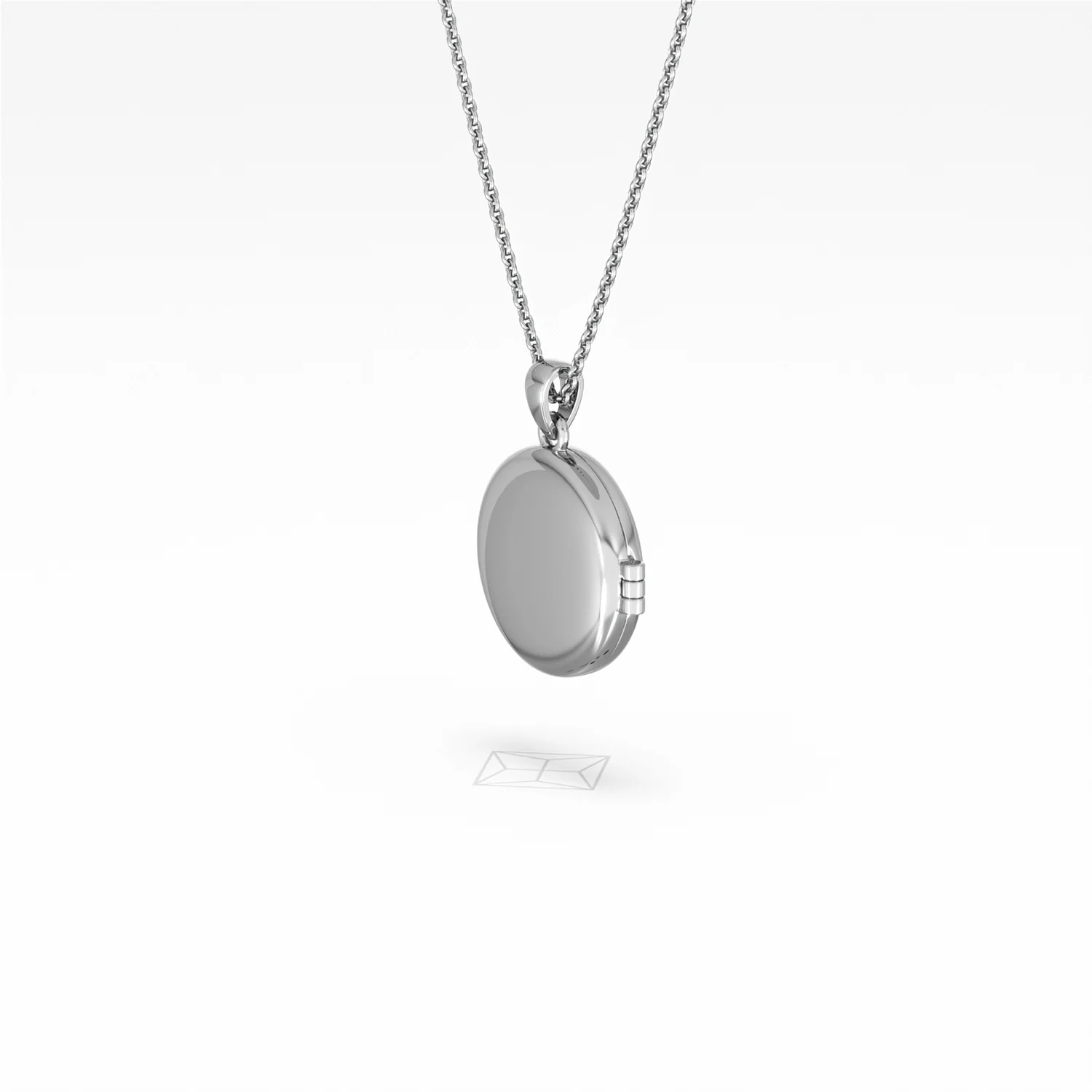 Keepsake 0.06ct Lab Diamond Round Locket Pendant Necklace in Sterling Silver - Image 37
